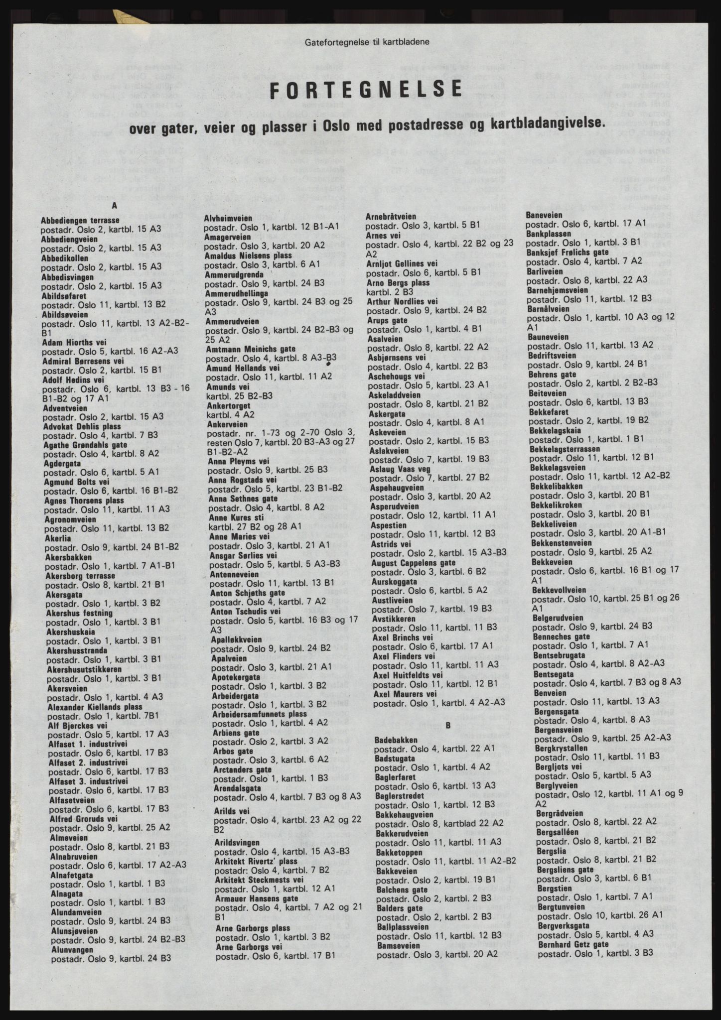 Kristiania/Oslo adressebok, PUBL/-, 1981-1982