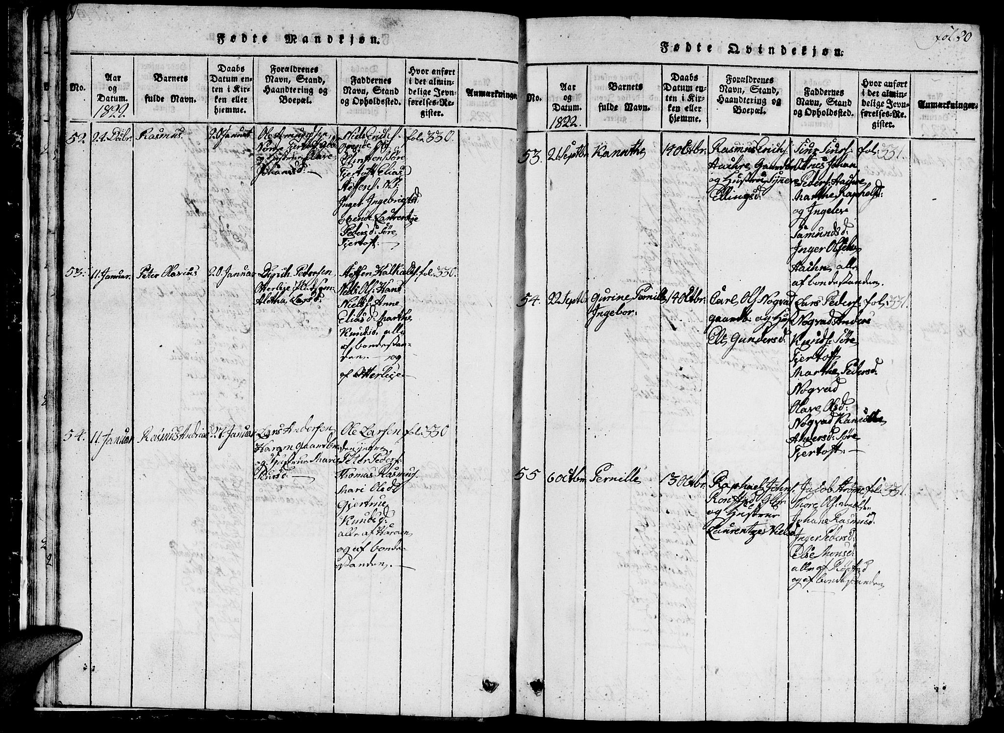 Ministerialprotokoller, klokkerbøker og fødselsregistre - Møre og Romsdal, AV/SAT-A-1454/536/L0506: Klokkerbok nr. 536C01, 1818-1859, s. 20