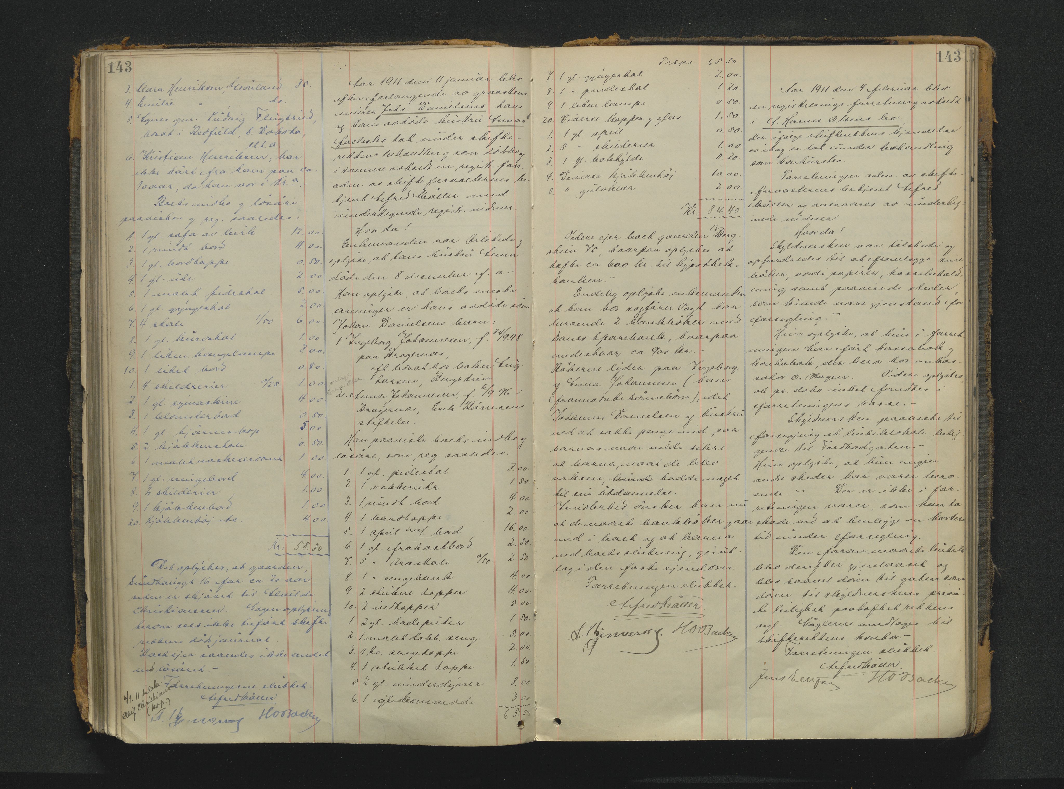 Drammen byfogd, AV/SAKO-A-222/H/Hb/Hbb/L0010: Registreringsprotokoll., 1903-1925, s. 143
