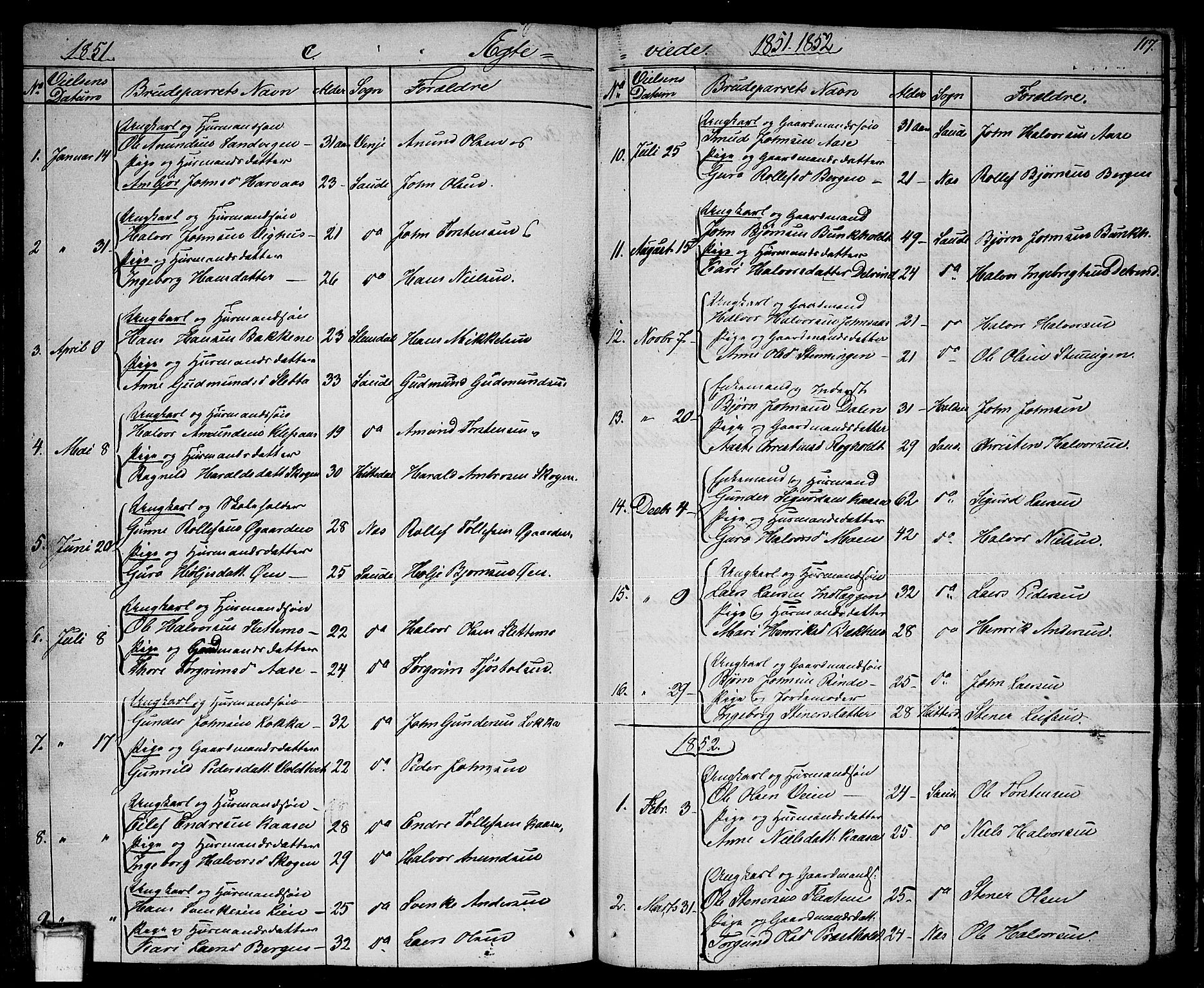 Sauherad kirkebøker, AV/SAKO-A-298/G/Ga/L0002: Klokkerbok nr. I 2, 1842-1866, s. 117