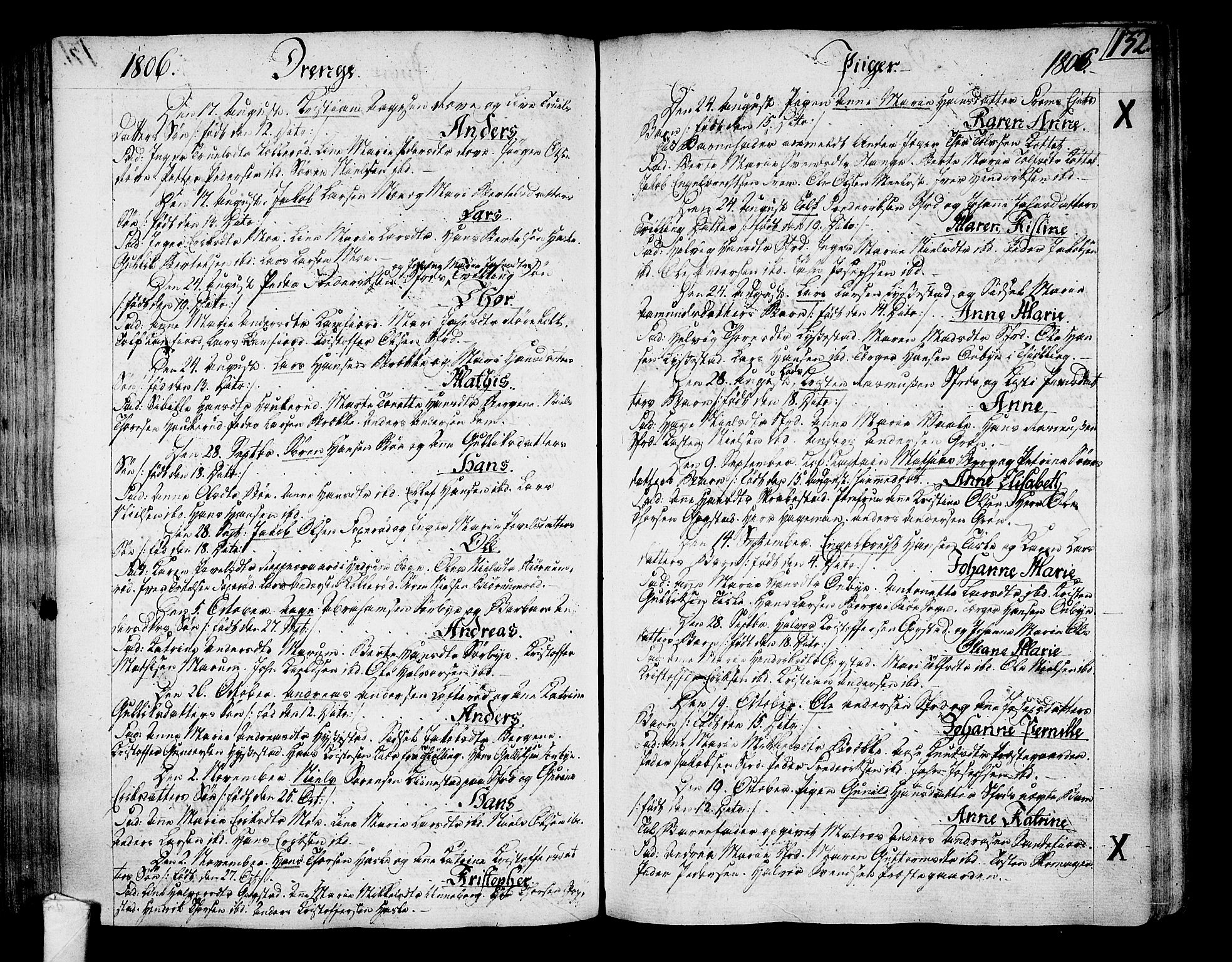Sandar kirkebøker, AV/SAKO-A-243/F/Fa/L0003: Ministerialbok nr. 3, 1789-1814, s. 132