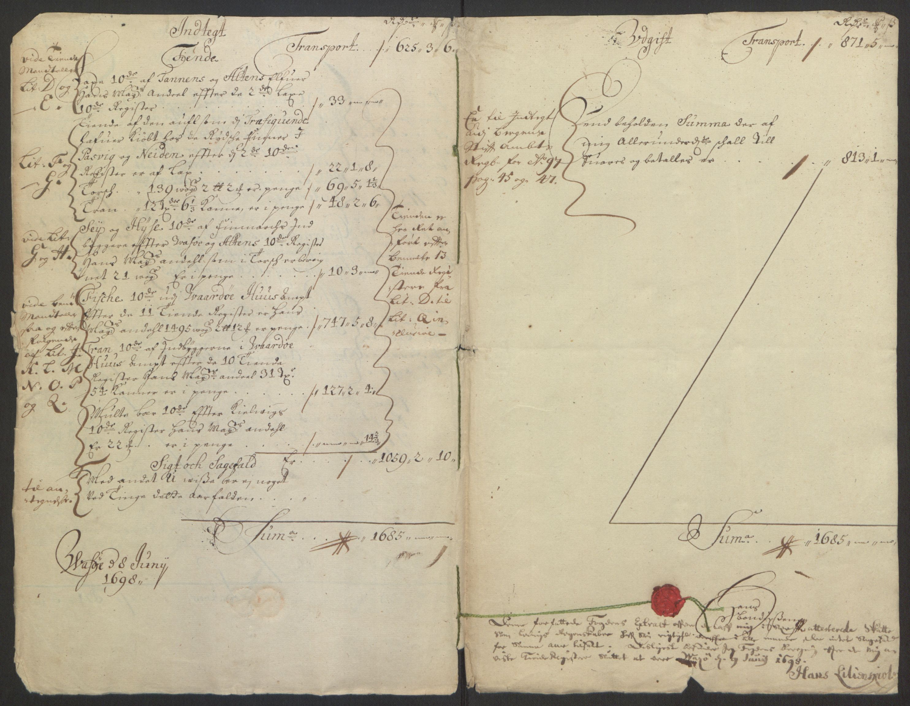 Rentekammeret inntil 1814, Reviderte regnskaper, Fogderegnskap, AV/RA-EA-4092/R69/L4851: Fogderegnskap Finnmark/Vardøhus, 1691-1700, s. 231