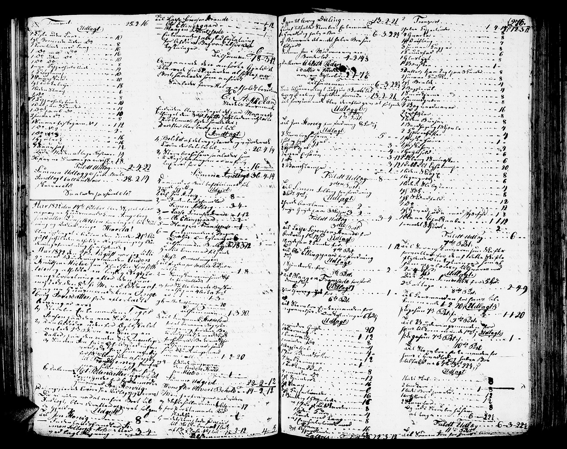 Romsdal sorenskriveri, AV/SAT-A-4149/1/3/3A/L0015: Skifteutlodnings Protokoll 1, 1821-1823, s. 276