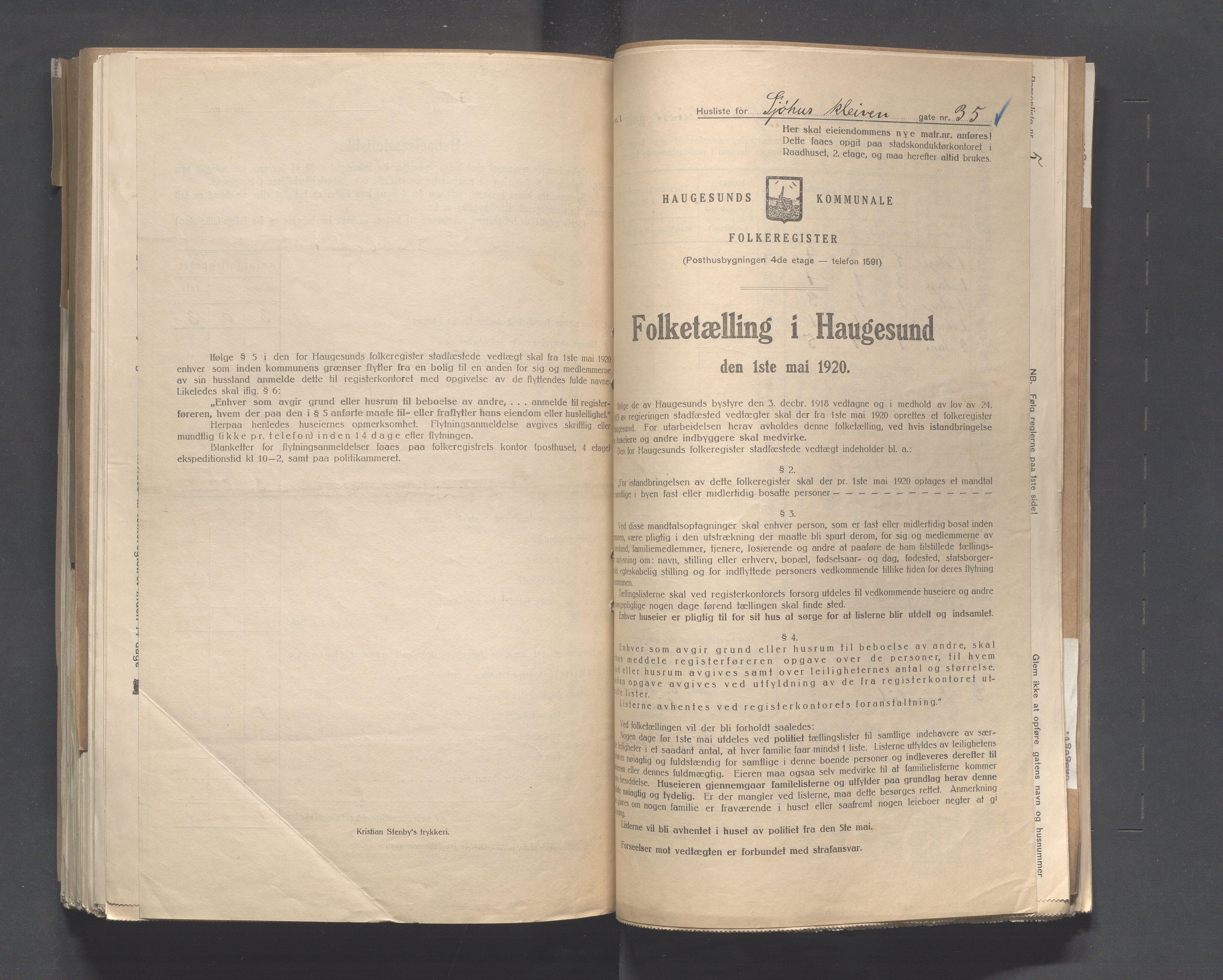 IKAR, Kommunal folketelling 1.5.1920 for Haugesund, 1920, s. 6292