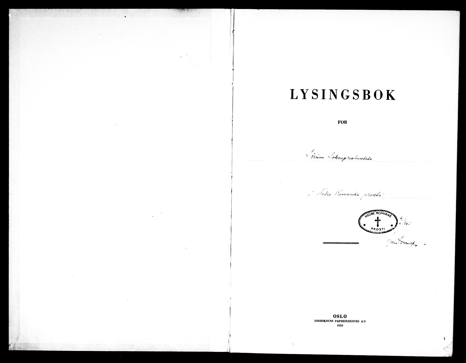 Sørum prestekontor Kirkebøker, AV/SAO-A-10303/H/Ha/L0002: Lysningsprotokoll nr. 2, 1965-1969