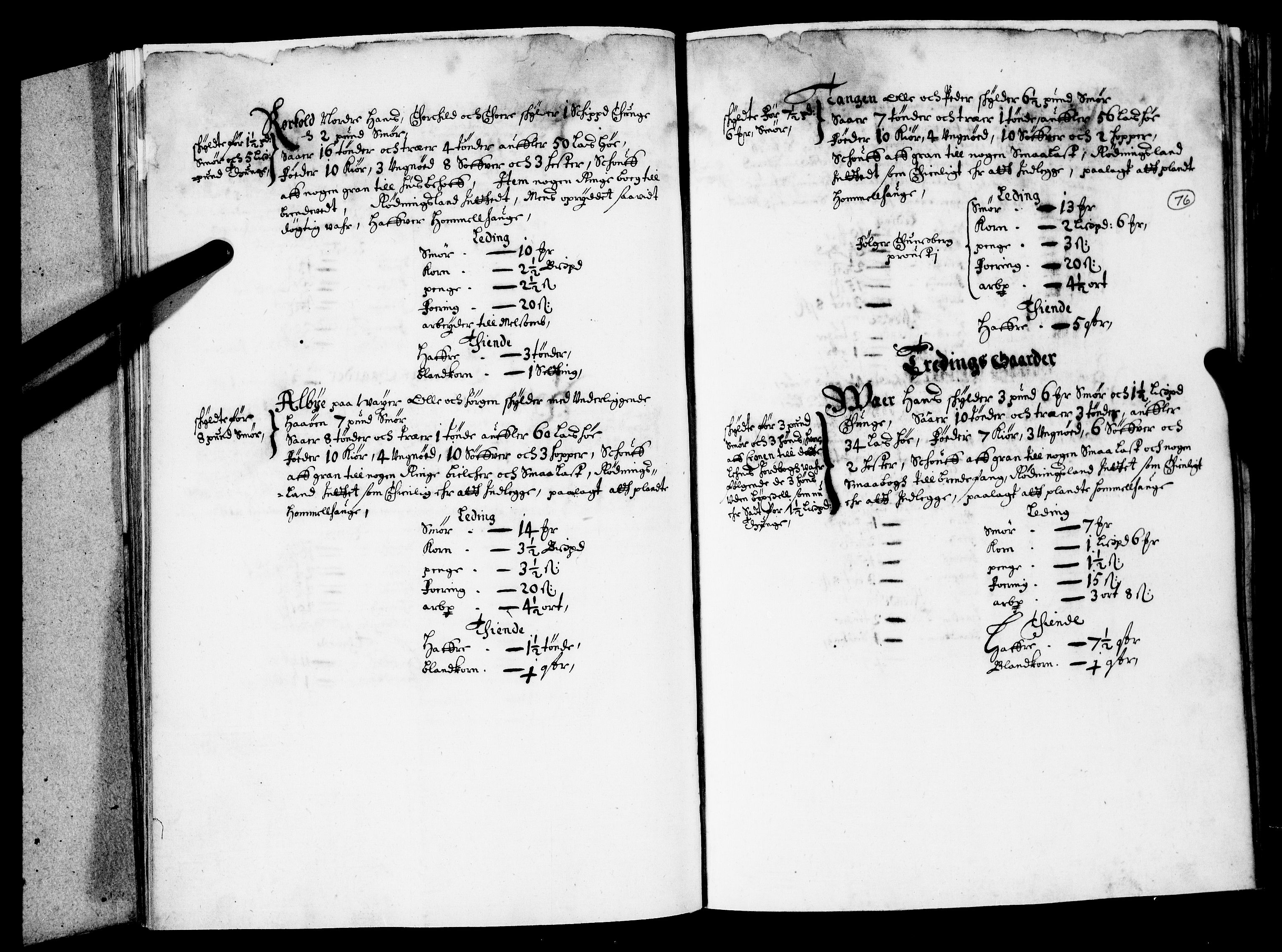 Rentekammeret inntil 1814, Realistisk ordnet avdeling, AV/RA-EA-4070/N/Nb/Nba/L0019: Tønsberg len, 1. del, 1668, s. 75b-76a