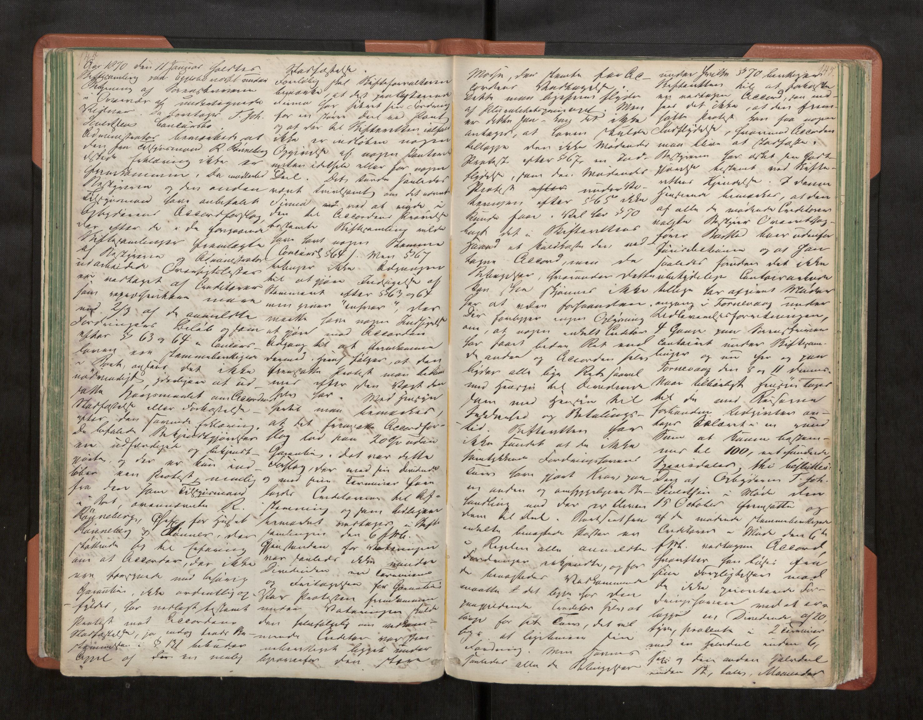 Søre Sunnmøre sorenskriveri, AV/SAT-A-4122/1/3/3B/L0004: Skiftebehandlings- / Skifteforhandlingsprotokollar, 1864-1880, s. 144-145
