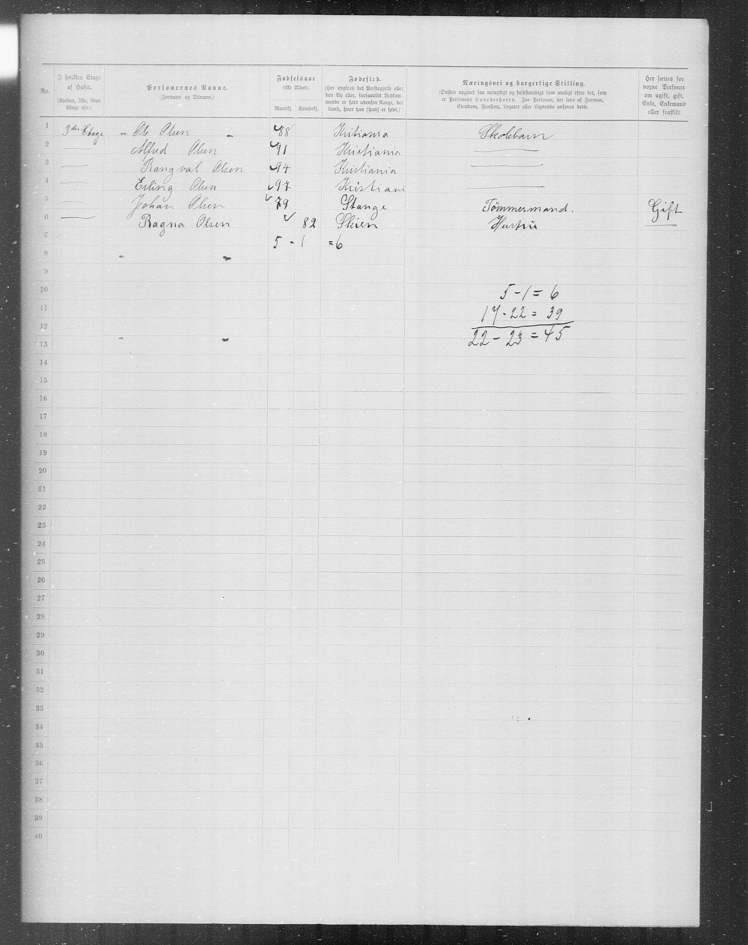 OBA, Kommunal folketelling 31.12.1899 for Kristiania kjøpstad, 1899, s. 6962