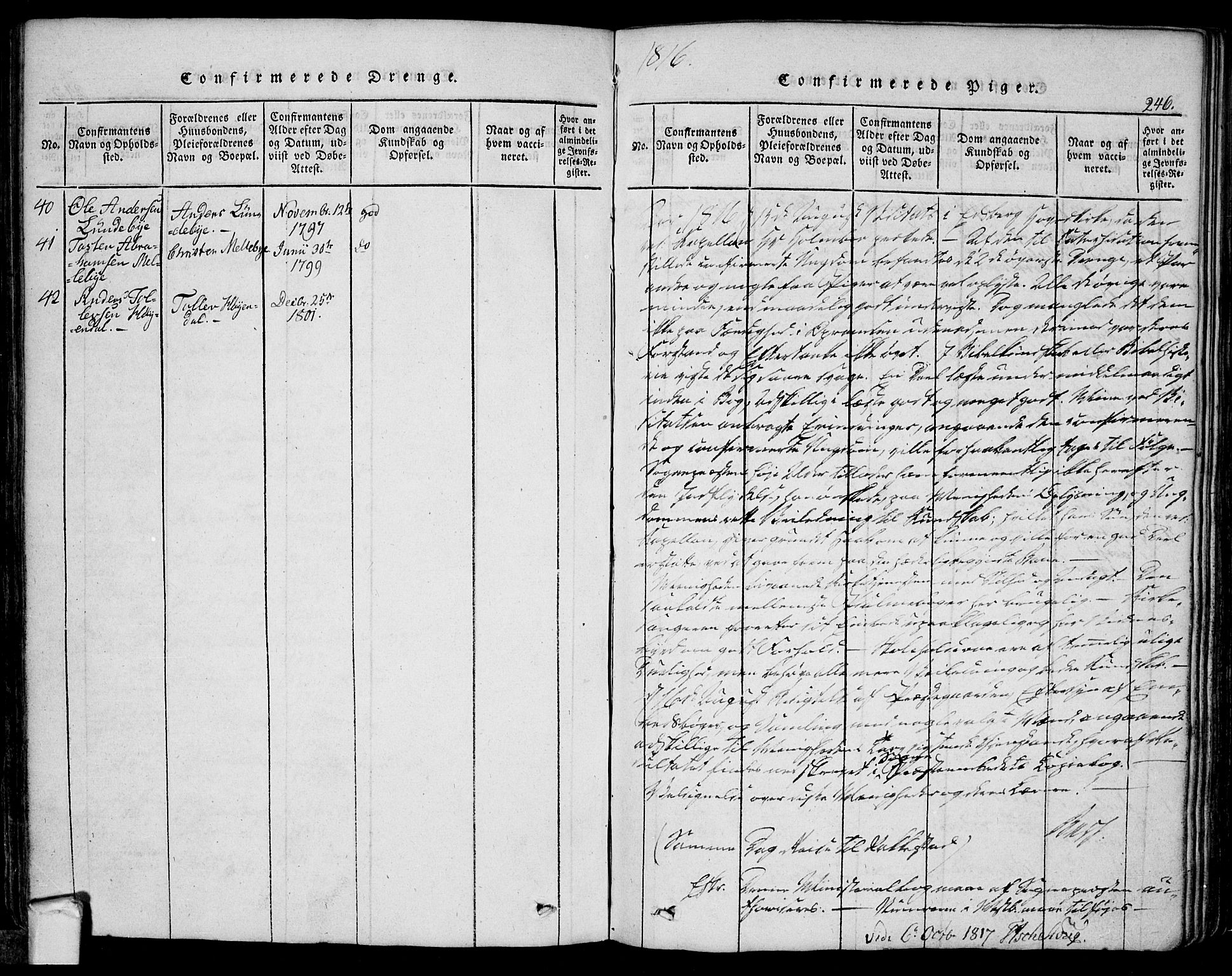 Eidsberg prestekontor Kirkebøker, AV/SAO-A-10905/F/Fa/L0007: Ministerialbok nr. I 7, 1814-1832, s. 246