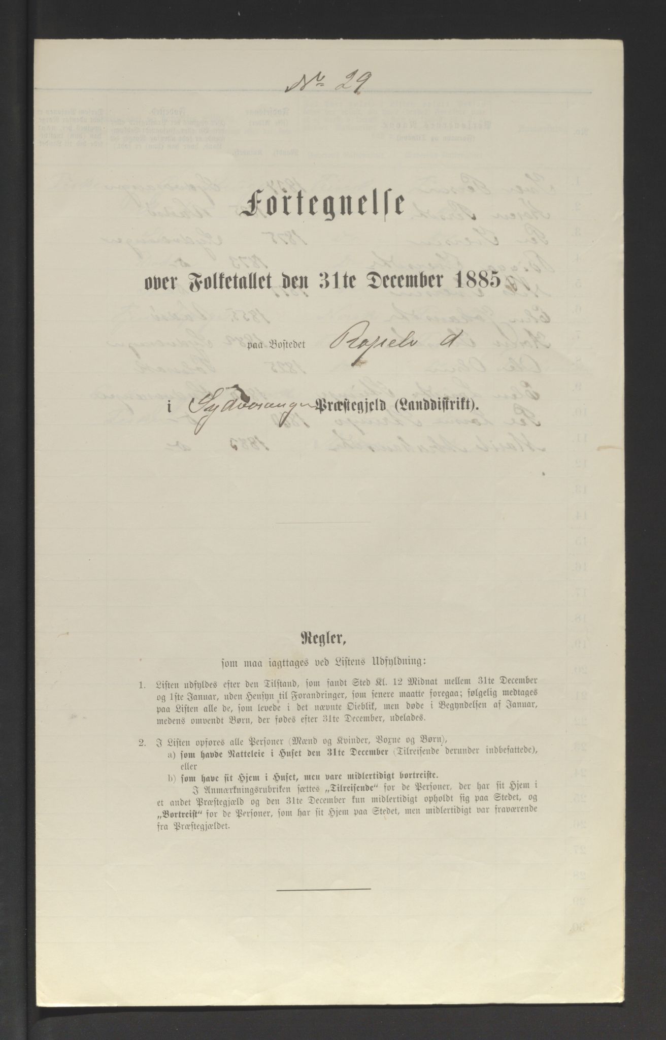 SATØ, Folketelling 1885 for 2030 Sør-Varanger herred, 1885, s. 71a