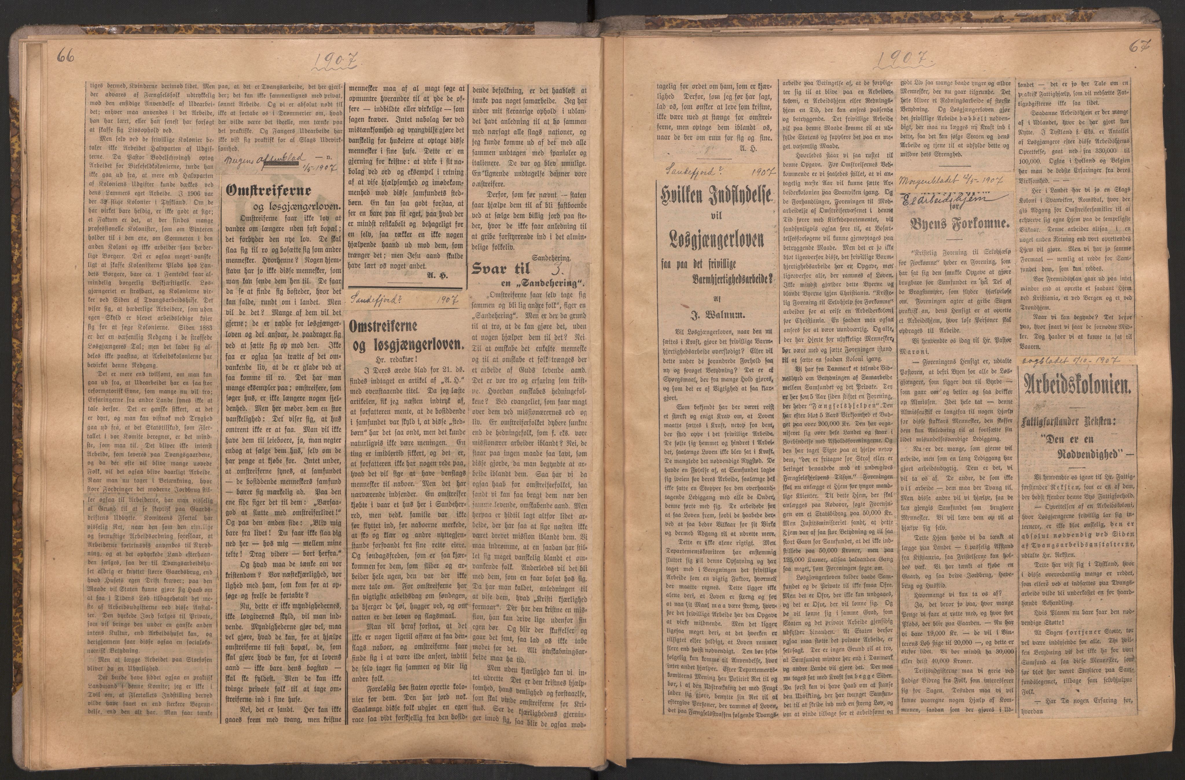 Norsk Misjon Blant Hjemløse, AV/RA-PA-0793/F/Fv/L0534: Utklipp, 1897-1919, s. 66-67