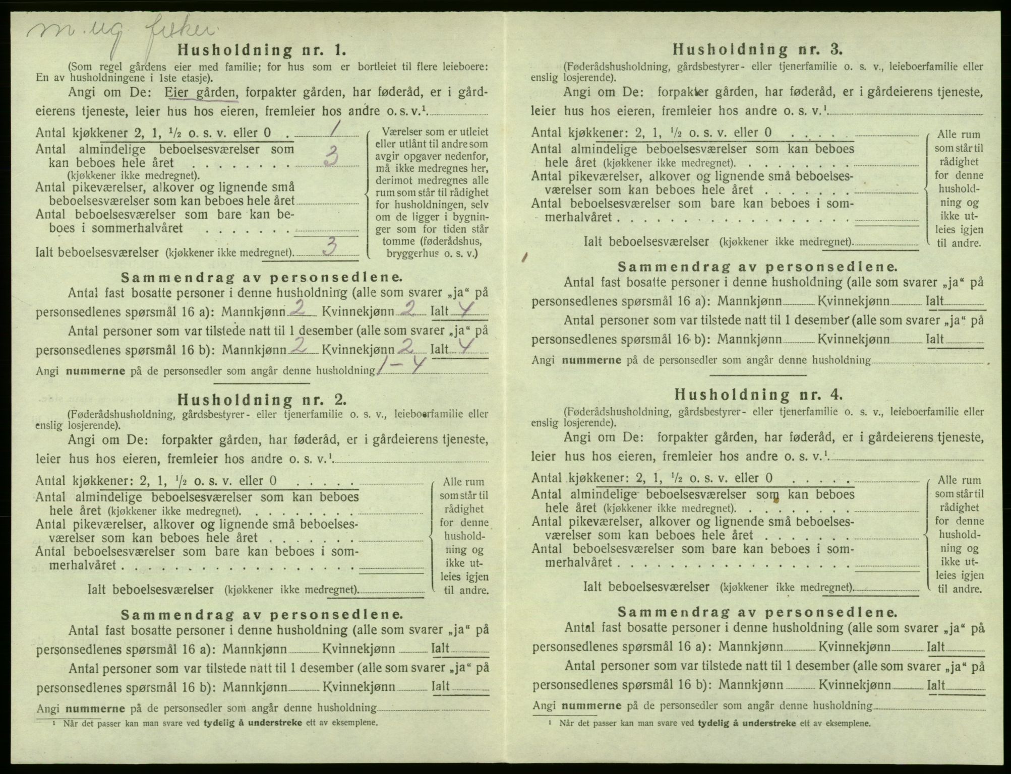 SAB, Folketelling 1920 for 1245 Sund herred, 1920, s. 829