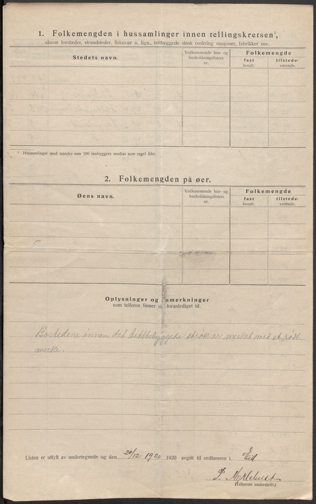 SAB, Folketelling 1920 for 1443 Eid herred, 1920, s. 38