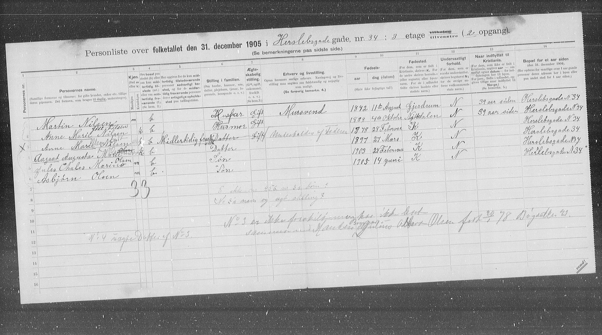 OBA, Kommunal folketelling 31.12.1905 for Kristiania kjøpstad, 1905, s. 20675