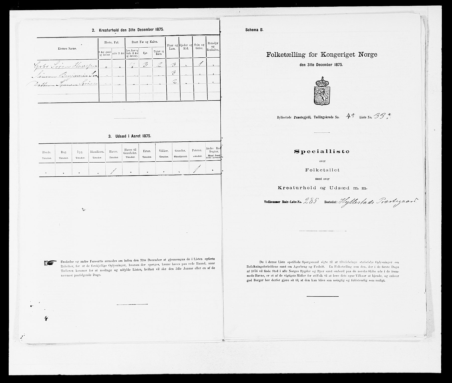 SAB, Folketelling 1875 for 1413P Hyllestad prestegjeld, 1875, s. 398