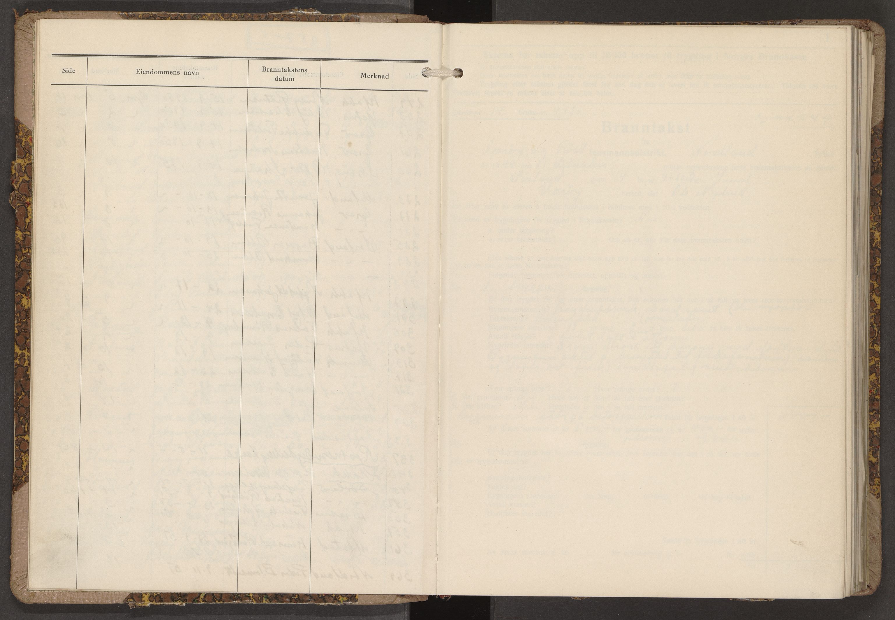 Norges Brannkasse Værøy og Røst, AV/SAT-A-5586/Fb/L0006: Branntakstprotokoll, 1944-1951