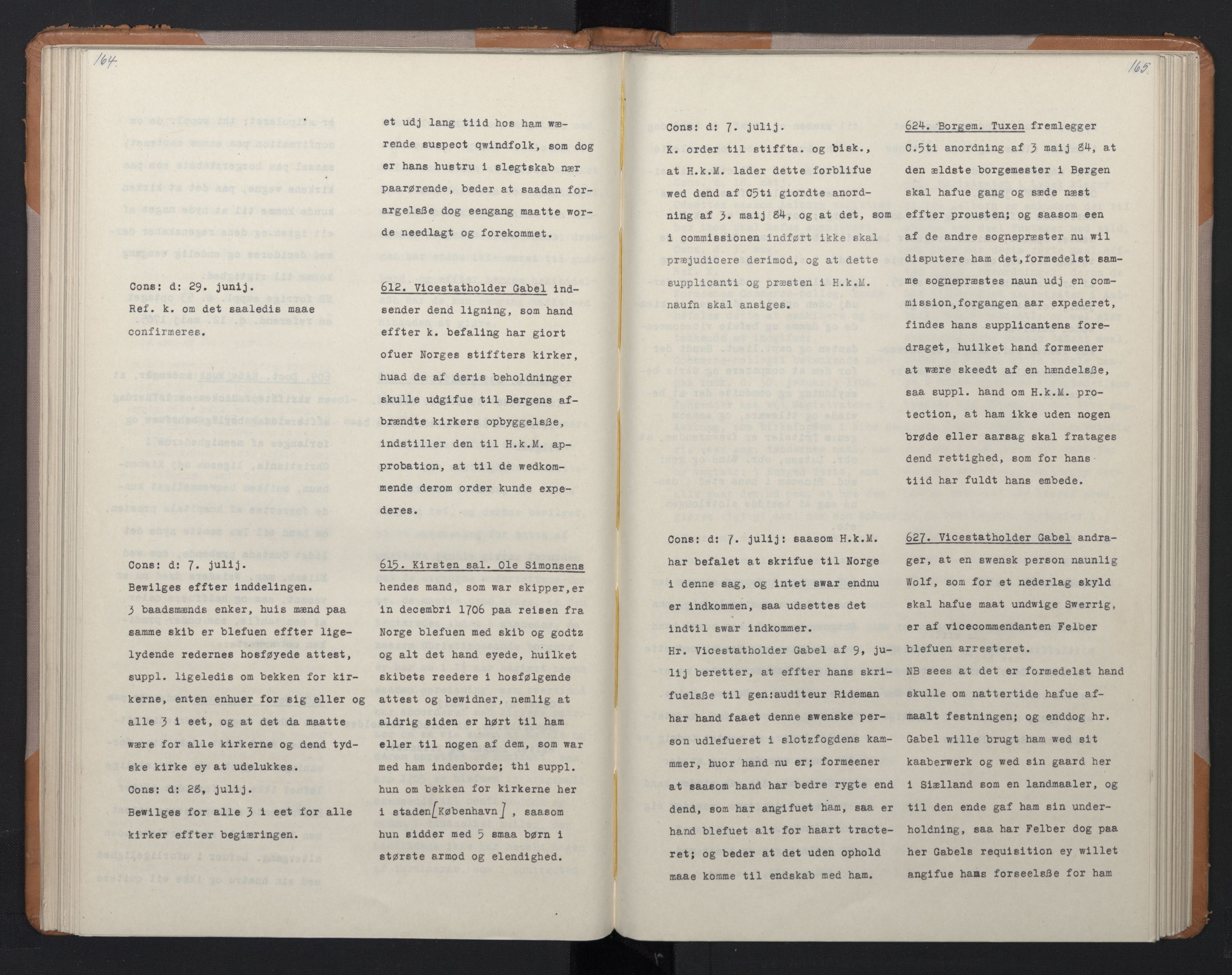 Avskriftsamlingen, RA/EA-4022/F/Fa/L0075: Supplikker, 1707, s. 88