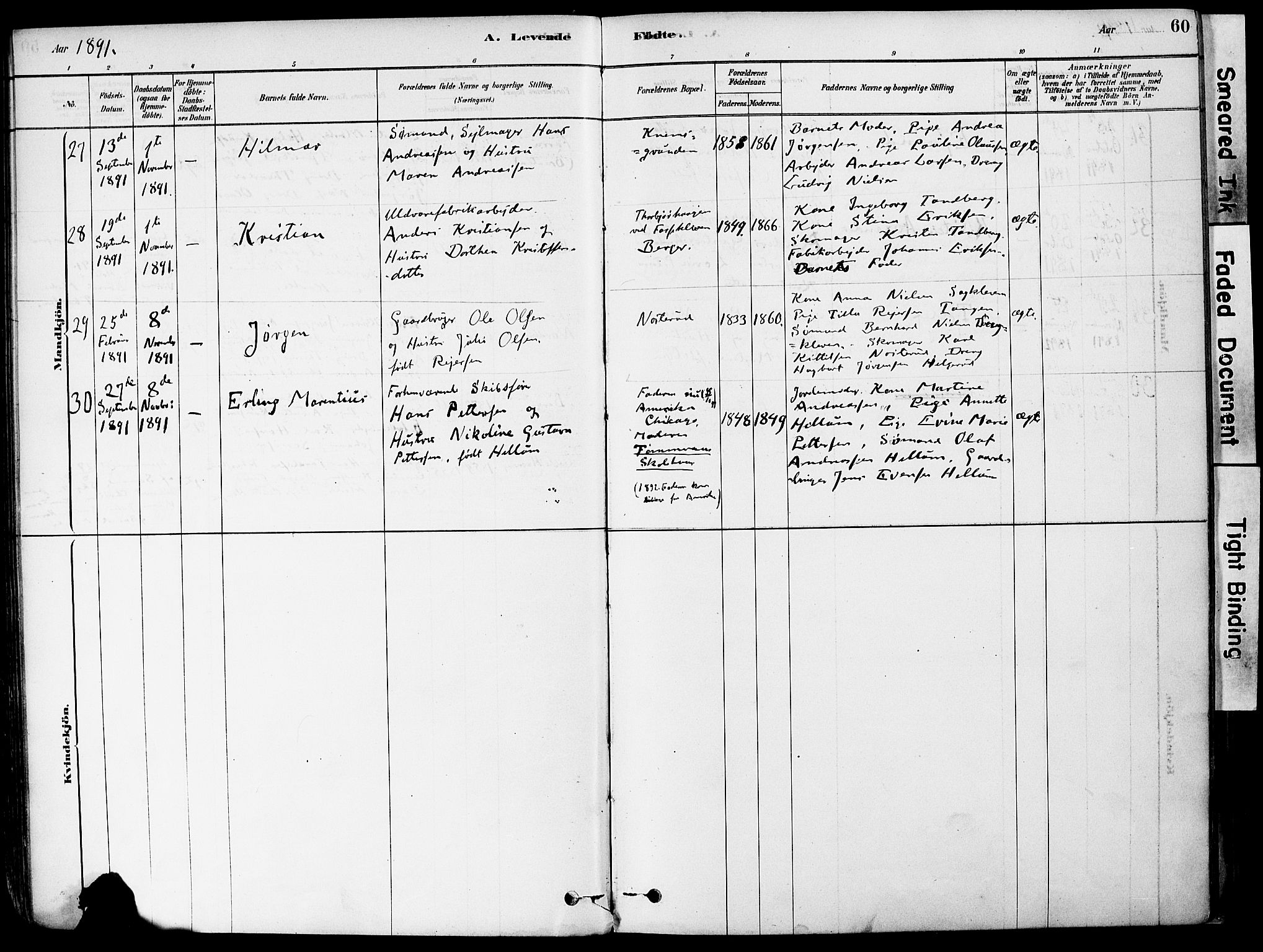 Strømm kirkebøker, AV/SAKO-A-322/F/Fa/L0004: Ministerialbok nr. I 4, 1878-1899, s. 60