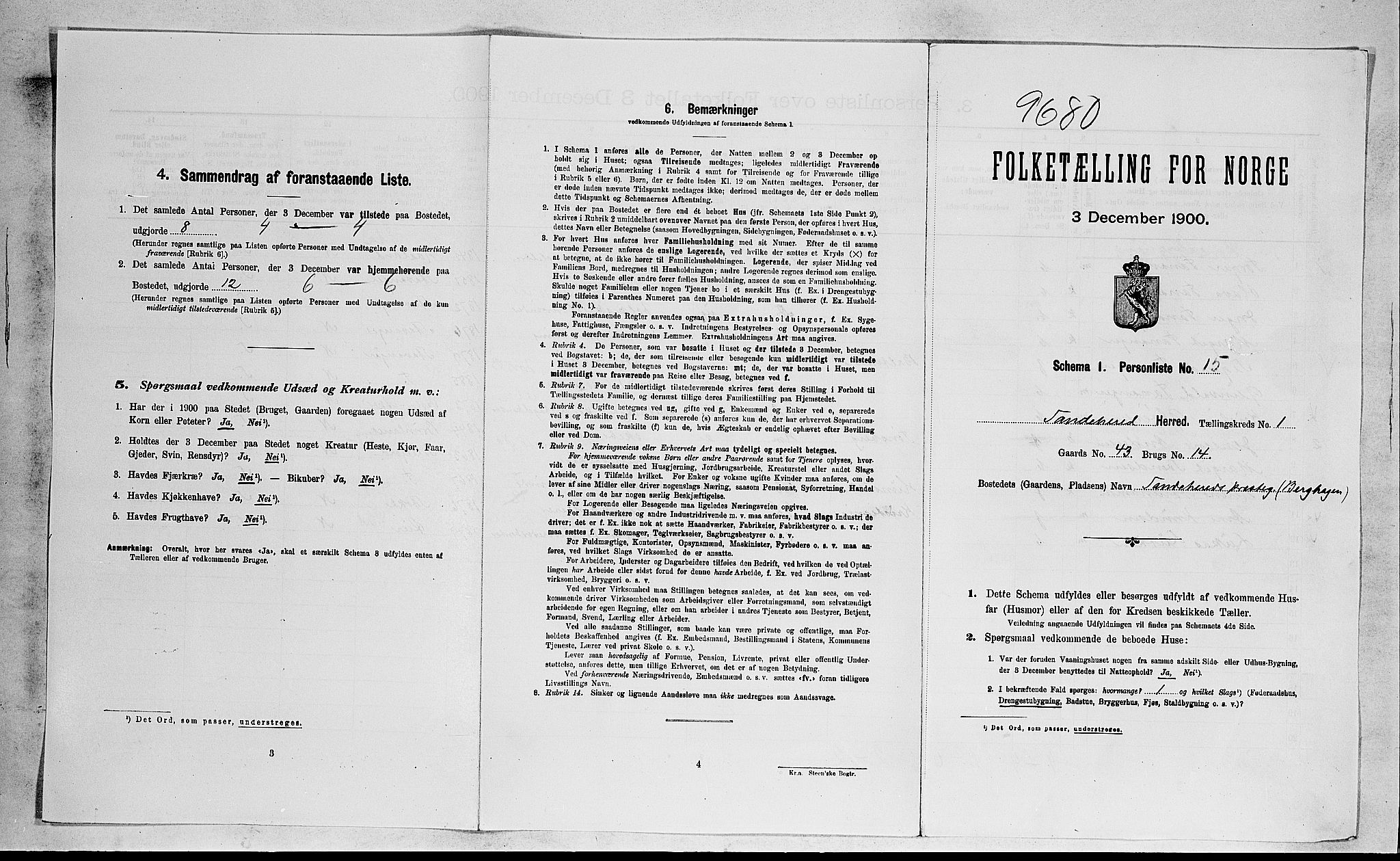 RA, Folketelling 1900 for 0724 Sandeherred herred, 1900, s. 202