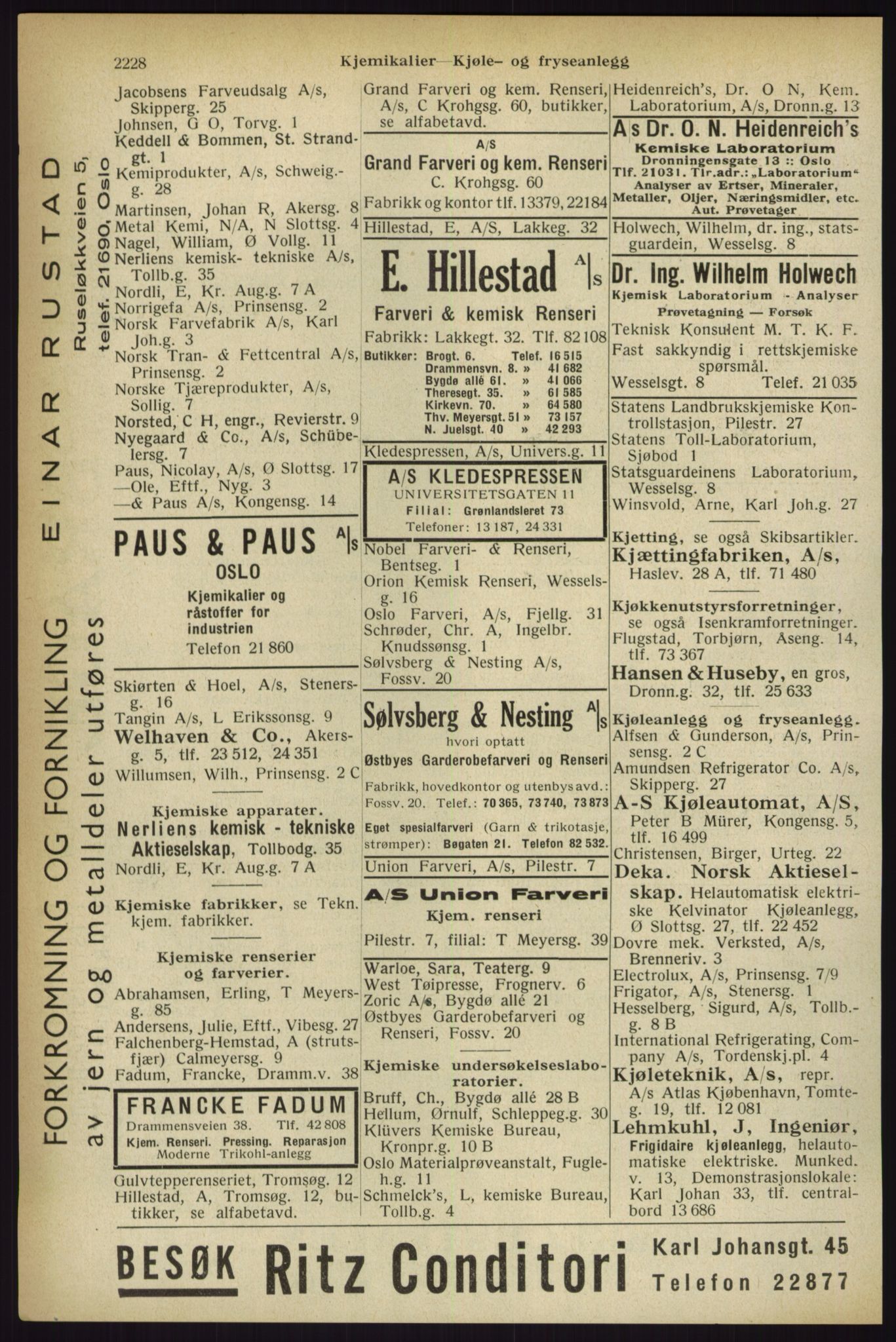 Kristiania/Oslo adressebok, PUBL/-, 1933, s. 2228