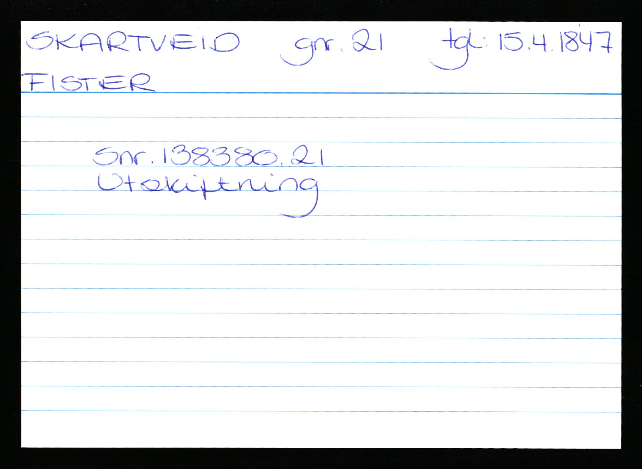 Statsarkivet i Stavanger, AV/SAST-A-101971/03/Y/Yk/L0035: Registerkort sortert etter gårdsnavn: Sikvaland lille - Skorve, 1750-1930, s. 207