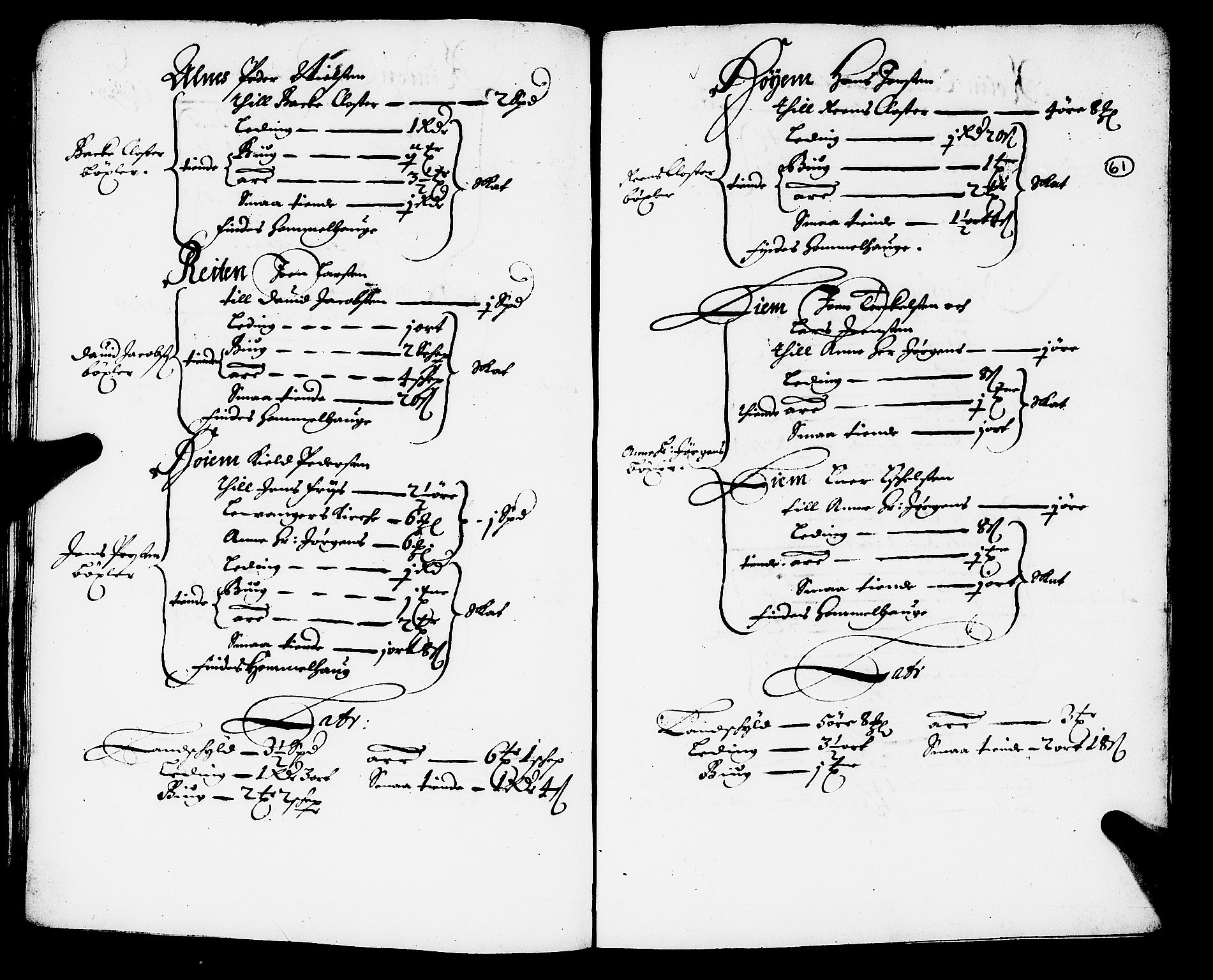 Rentekammeret inntil 1814, Realistisk ordnet avdeling, AV/RA-EA-4070/N/Nb/Nba/L0054: Stjørdal len, 1669, s. 60b-61a