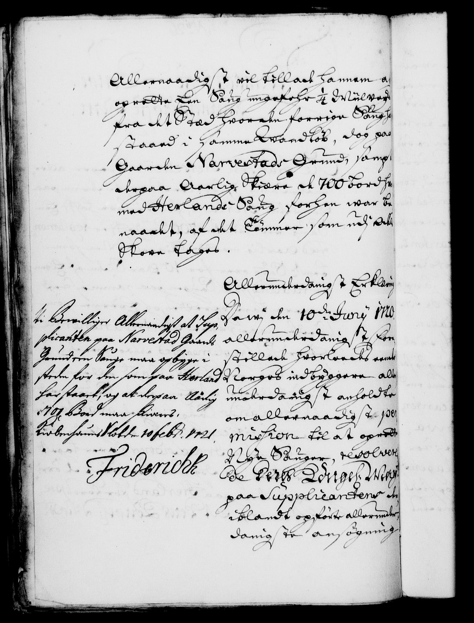 Rentekammeret, Kammerkanselliet, AV/RA-EA-3111/G/Gf/Gfa/L0004: Norsk relasjons- og resolusjonsprotokoll (merket RK 52.4), 1721, s. 208