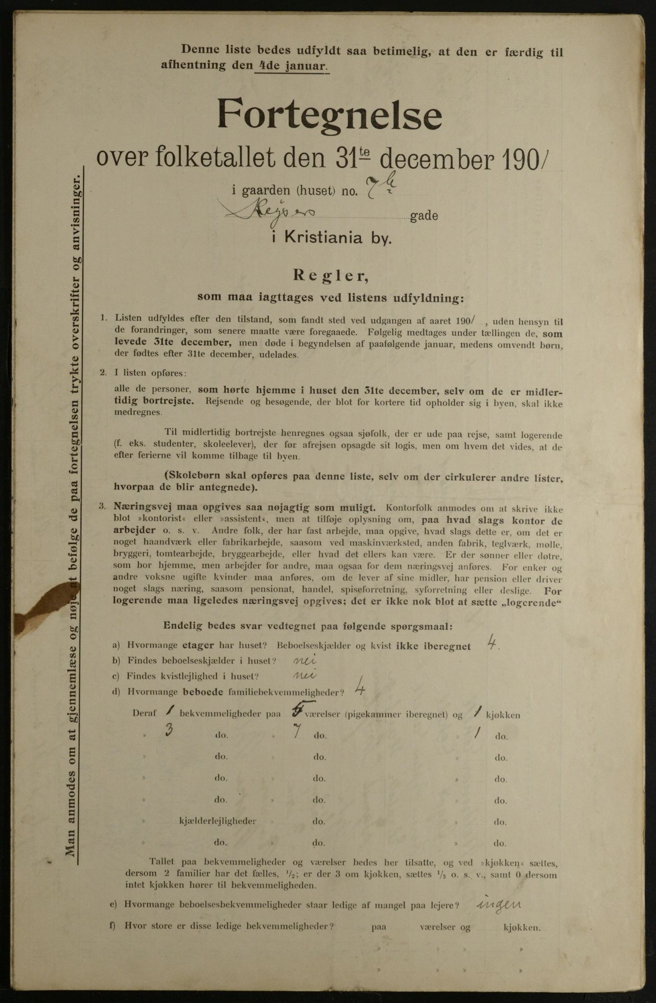 OBA, Kommunal folketelling 31.12.1901 for Kristiania kjøpstad, 1901, s. 7695