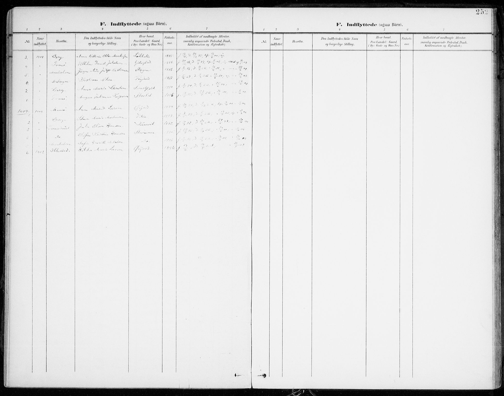 Lenvik sokneprestembete, SATØ/S-1310/H/Ha/Haa/L0014kirke: Ministerialbok nr. 14, 1899-1909, s. 252