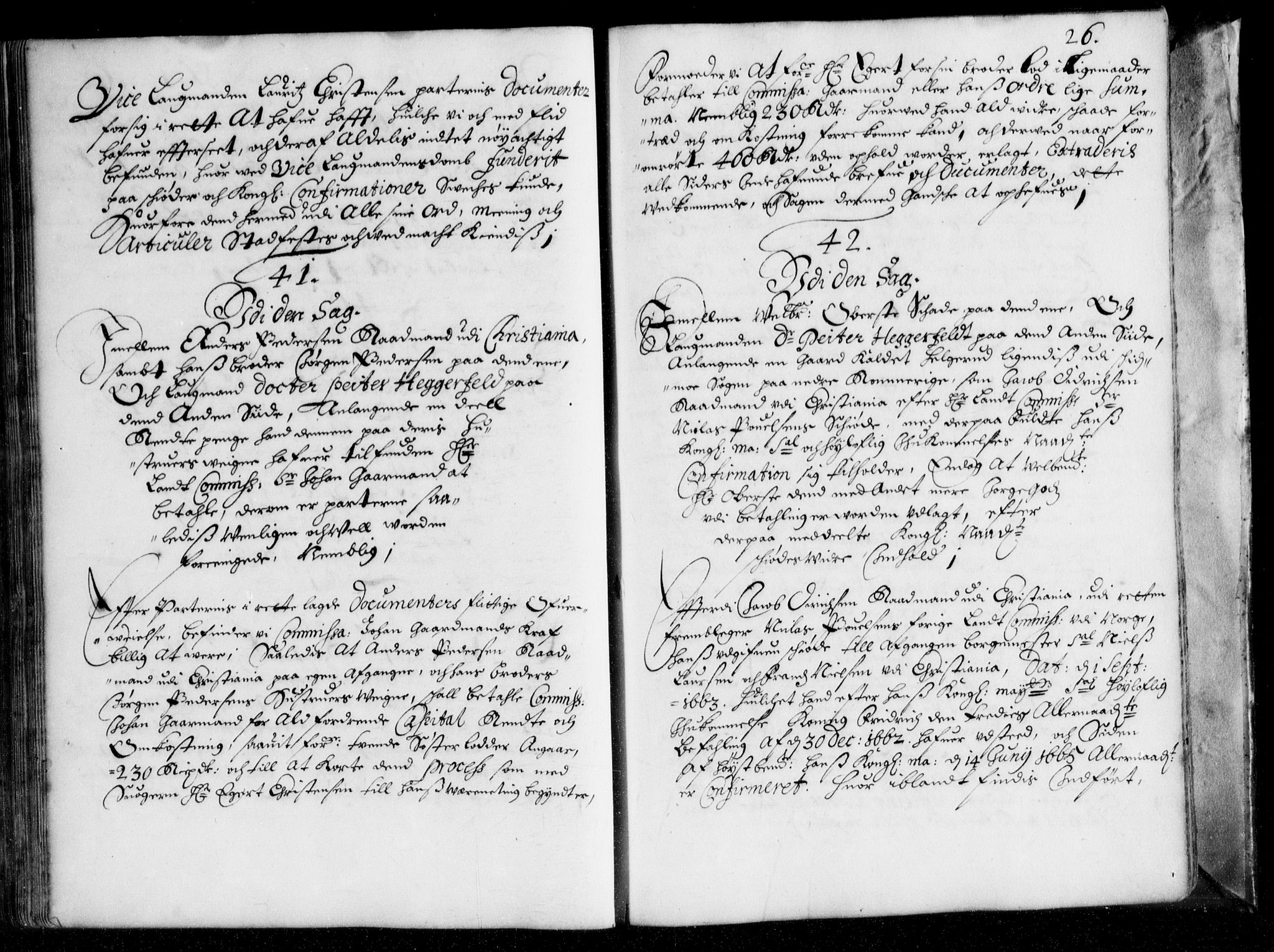 Overhoffretten 1667-1797, AV/RA-EA-2884/Aa/L0009: Avsiktsprotokoll, 1667-1672, s. 25b-26a