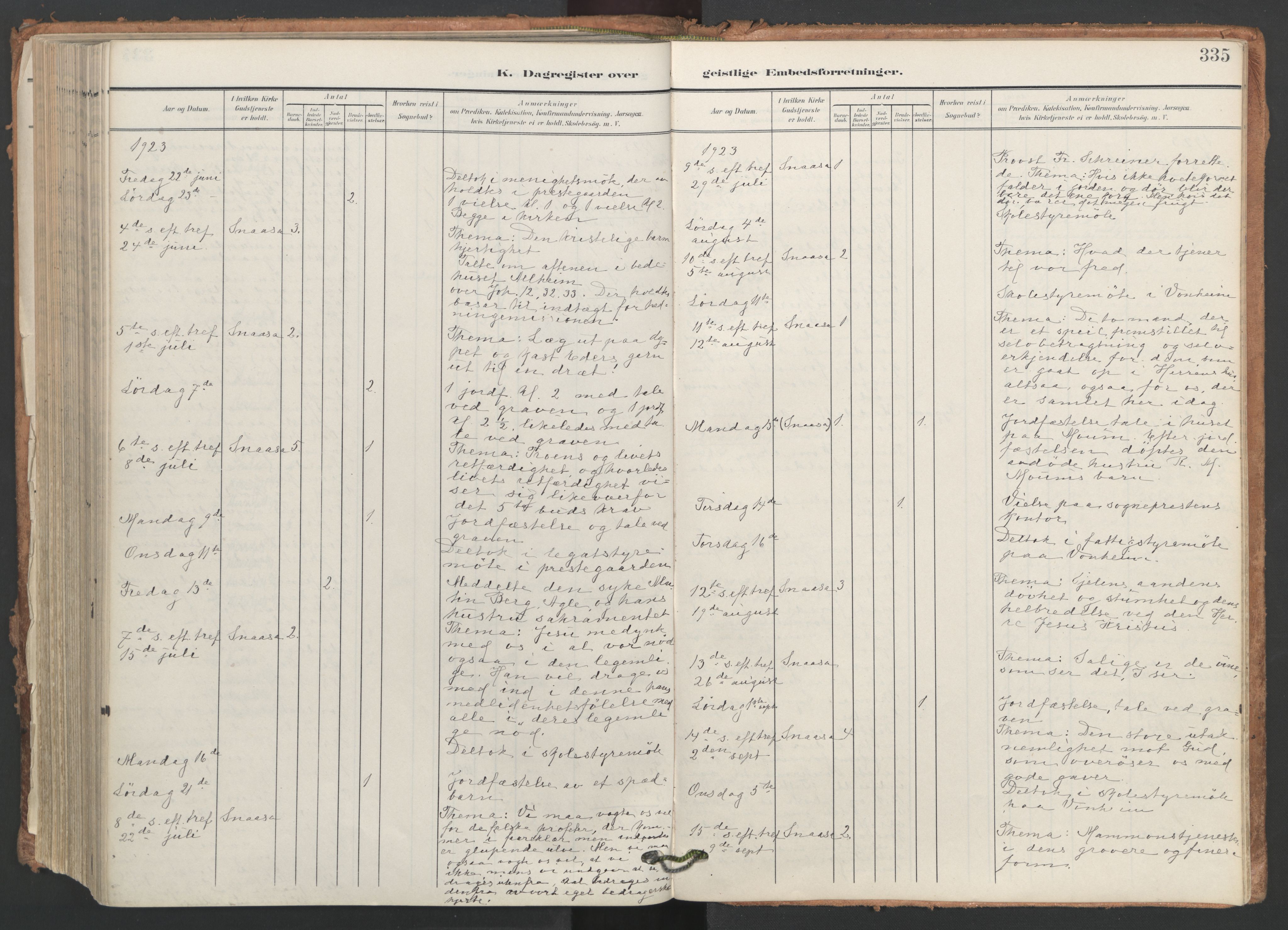Ministerialprotokoller, klokkerbøker og fødselsregistre - Nord-Trøndelag, AV/SAT-A-1458/749/L0477: Ministerialbok nr. 749A11, 1902-1927, s. 335
