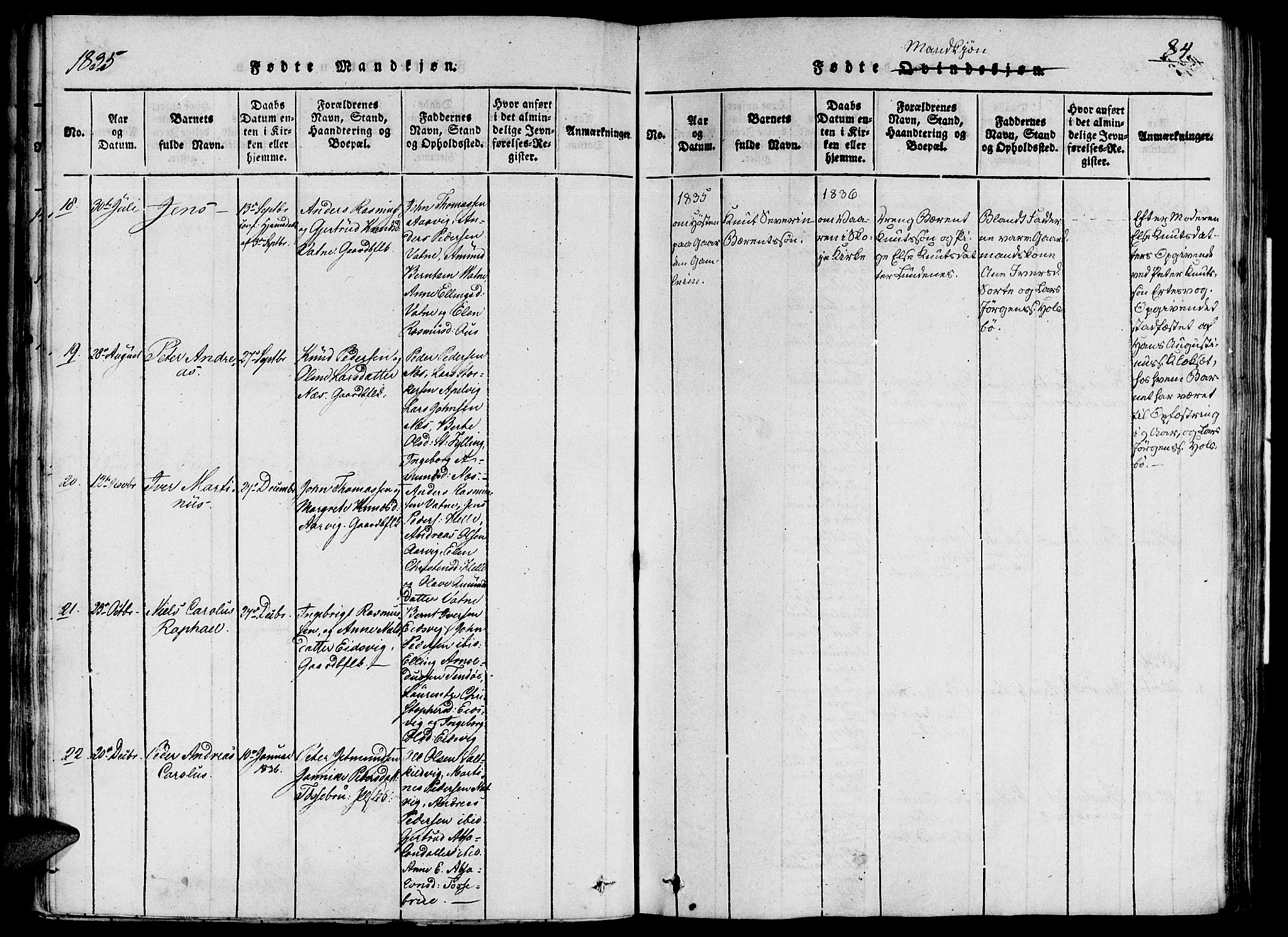 Ministerialprotokoller, klokkerbøker og fødselsregistre - Møre og Romsdal, AV/SAT-A-1454/524/L0351: Ministerialbok nr. 524A03, 1816-1838, s. 84