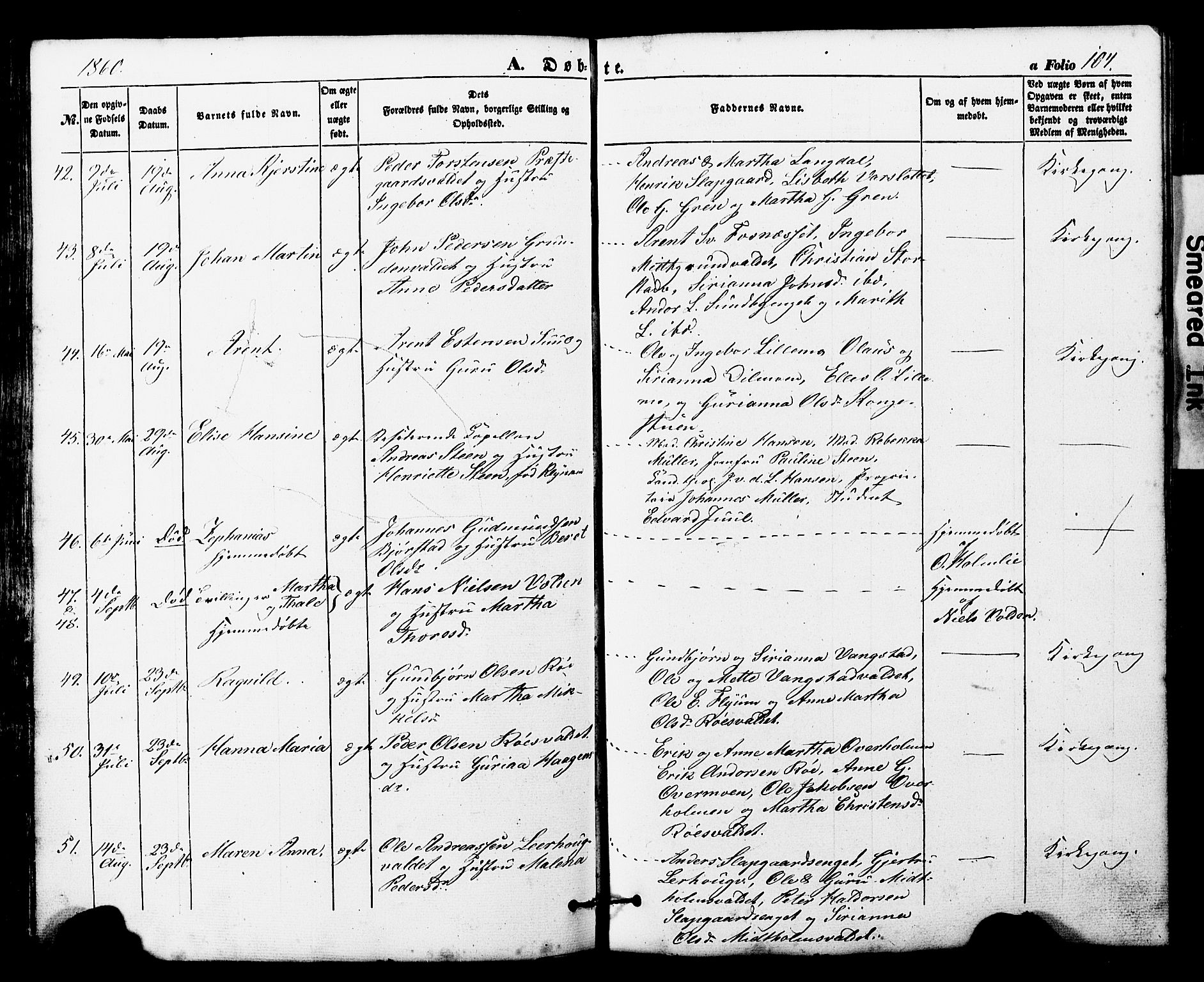 Ministerialprotokoller, klokkerbøker og fødselsregistre - Nord-Trøndelag, AV/SAT-A-1458/724/L0268: Klokkerbok nr. 724C04, 1846-1878, s. 104