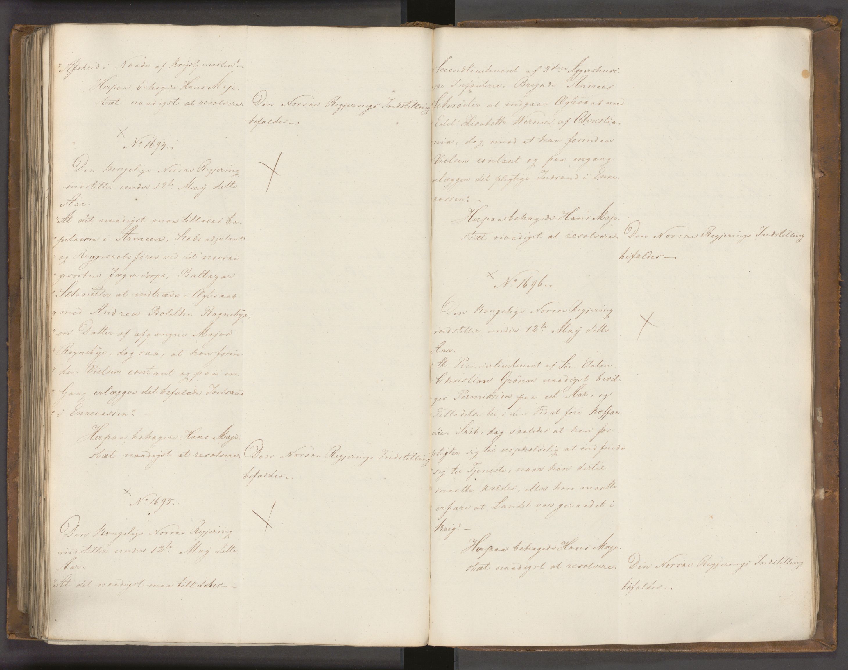 Statsrådssekretariatet, AV/RA-S-1001/A/Ab/L0022: Kgl. res. nr. 1210-1721, 1. halvår, 1826