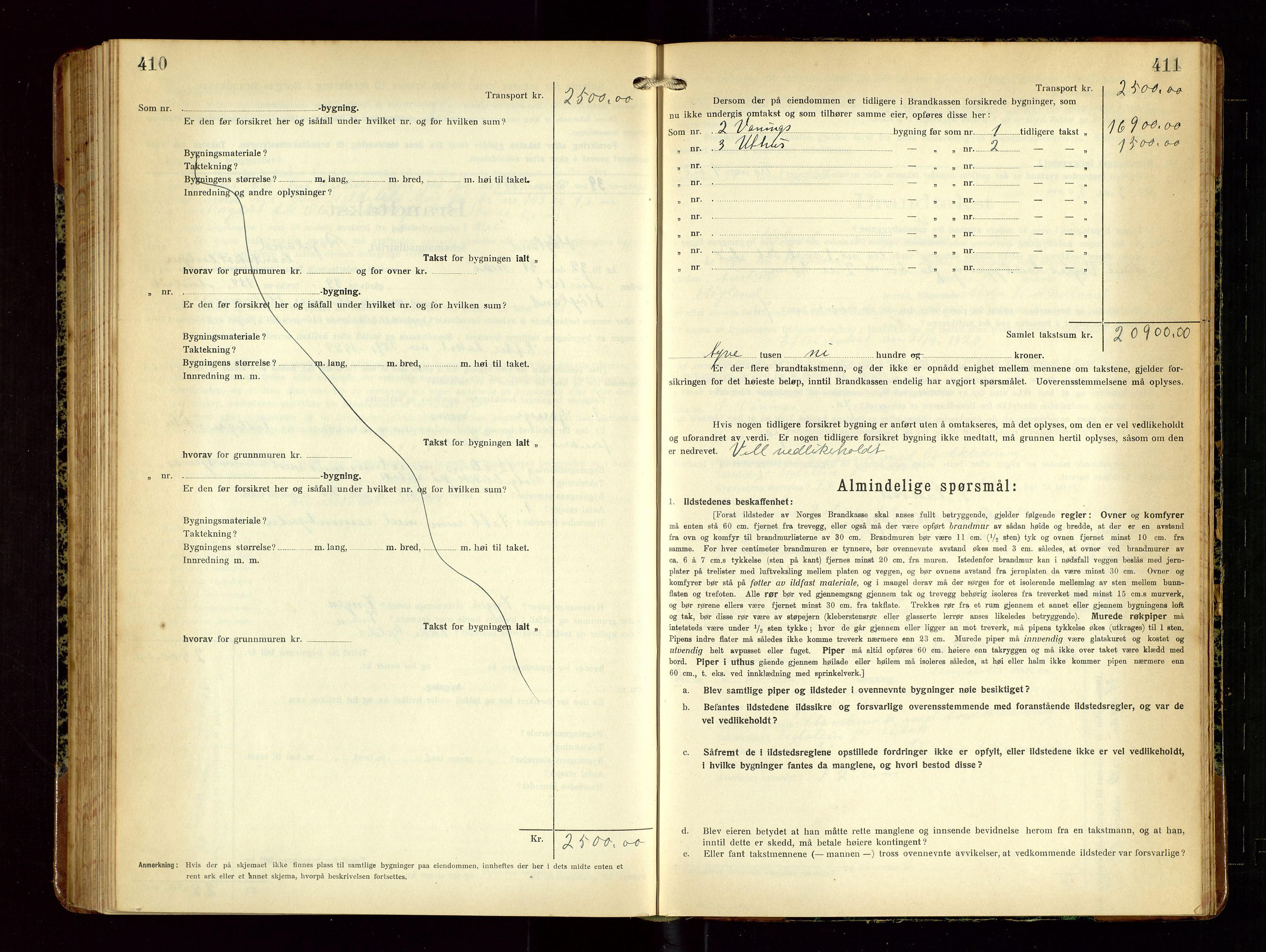 Høyland/Sandnes lensmannskontor, AV/SAST-A-100166/Gob/L0004: "Brandtakstprotokol", 1924-1933, s. 410-411