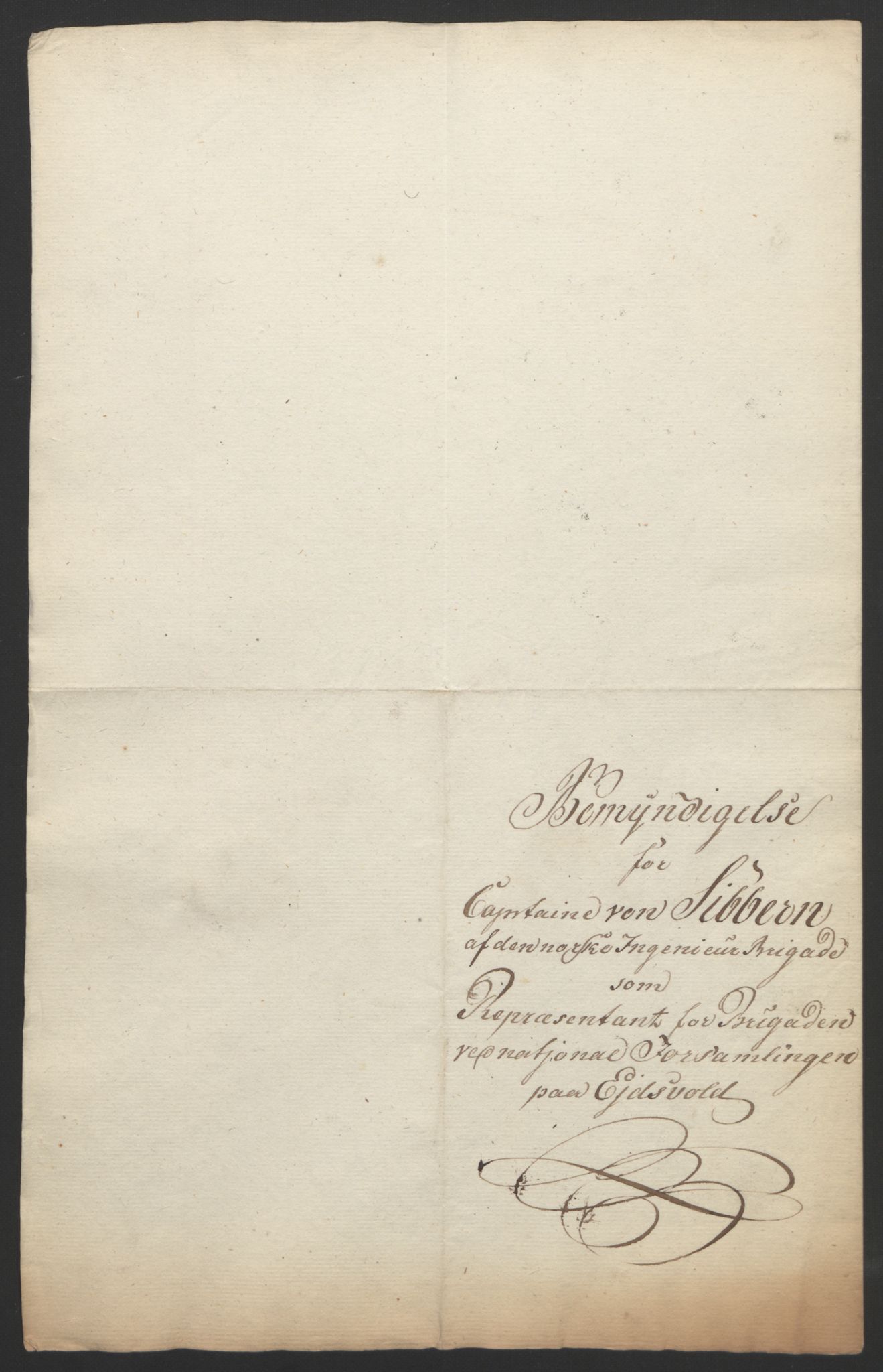 Statsrådssekretariatet, RA/S-1001/D/Db/L0007: Fullmakter for Eidsvollsrepresentantene i 1814. , 1814, s. 75
