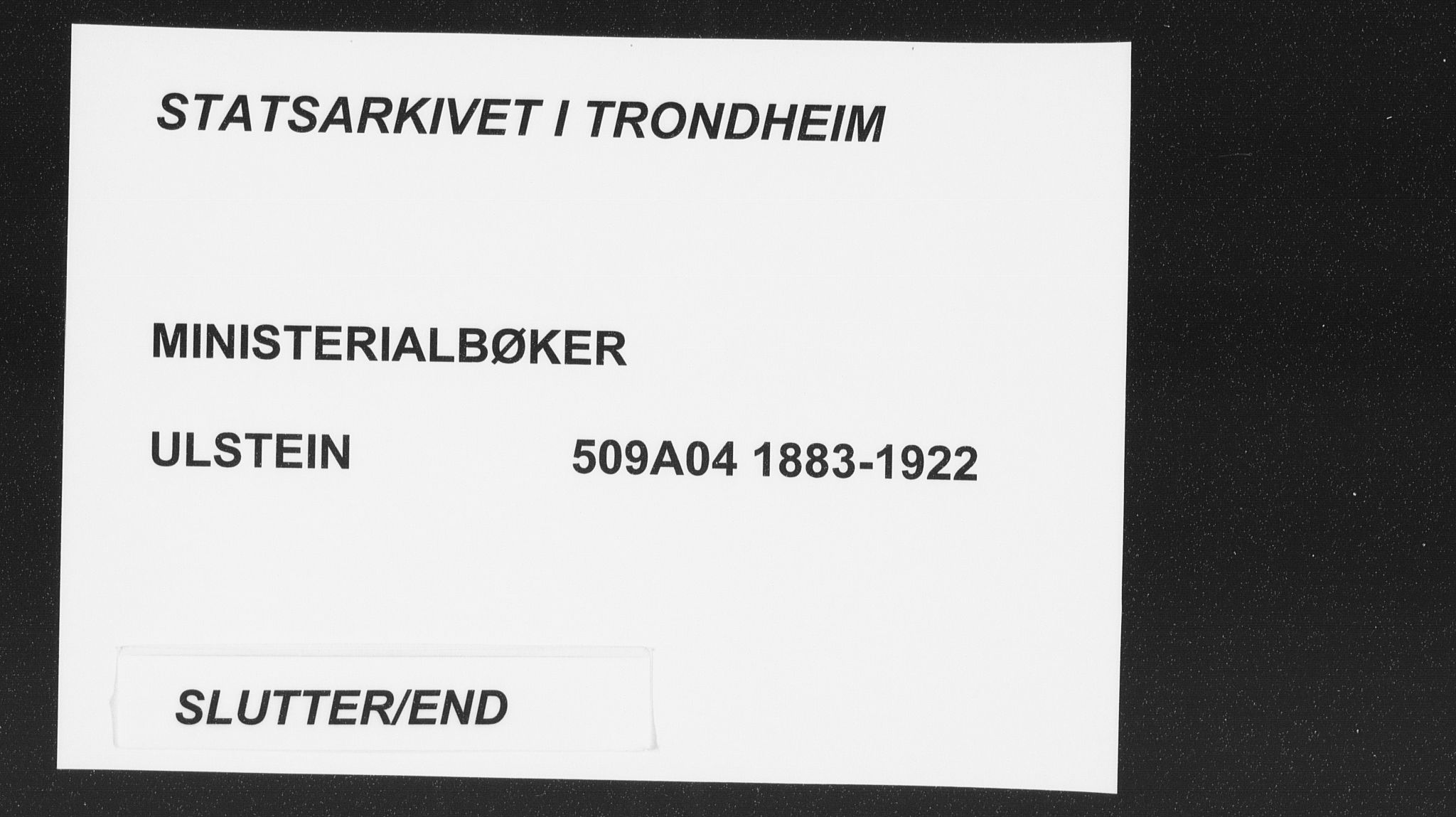 Ministerialprotokoller, klokkerbøker og fødselsregistre - Møre og Romsdal, SAT/A-1454/509/L0106: Ministerialbok nr. 509A04, 1883-1922