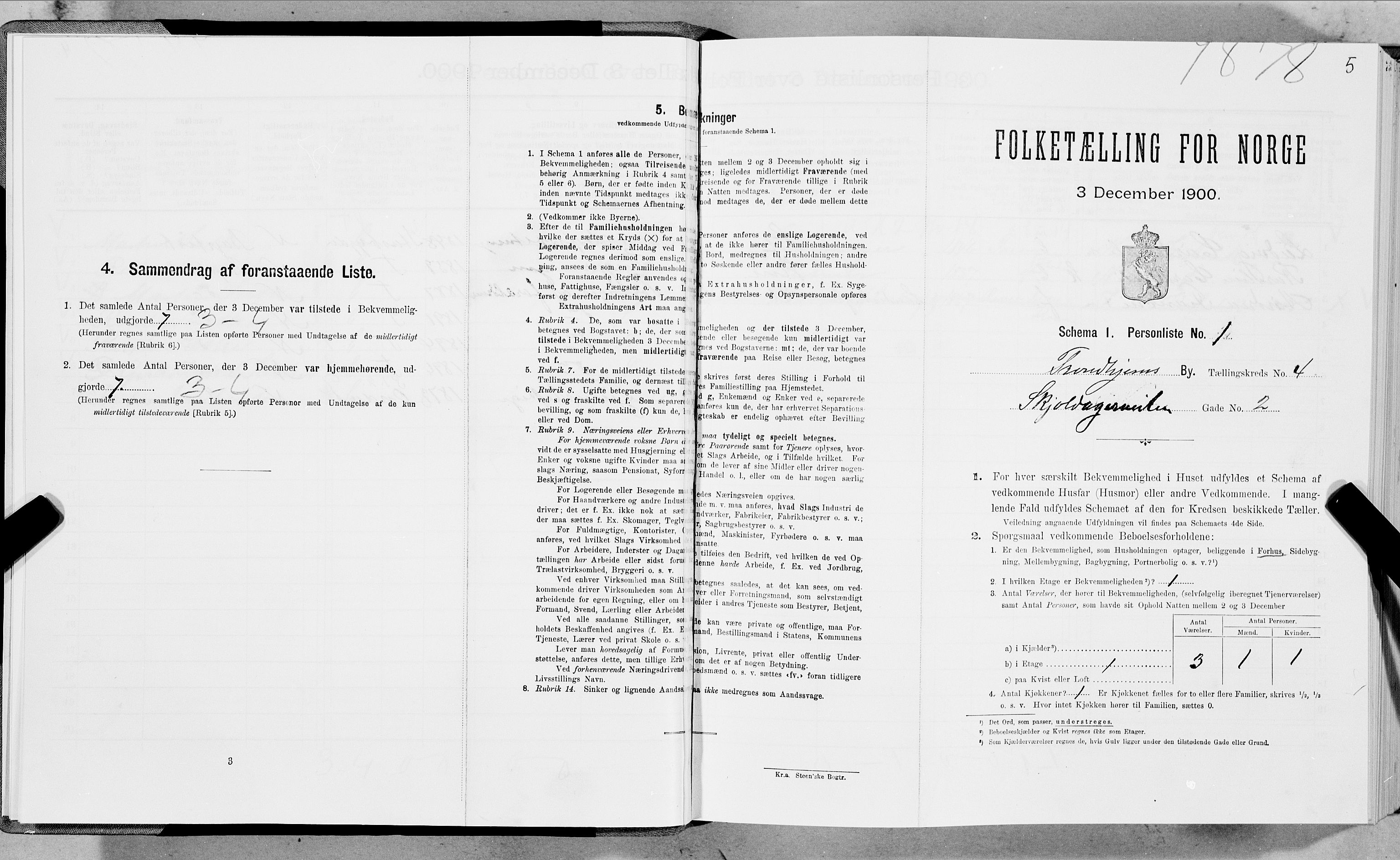 SAT, Folketelling 1900 for 1601 Trondheim kjøpstad, 1900, s. 584