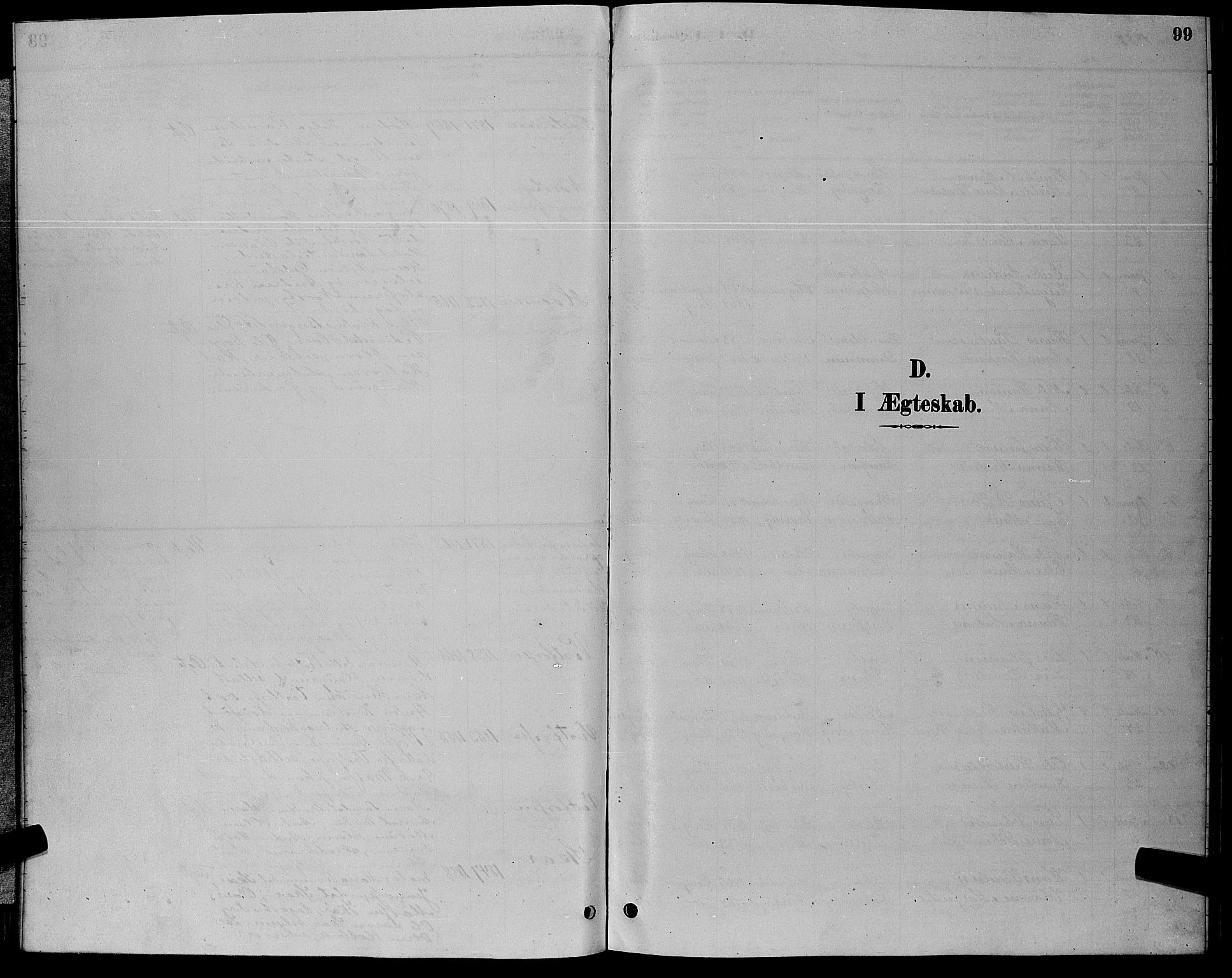 Eiker kirkebøker, SAKO/A-4/G/Ga/L0006: Klokkerbok nr. I 6, 1885-1893, s. 99