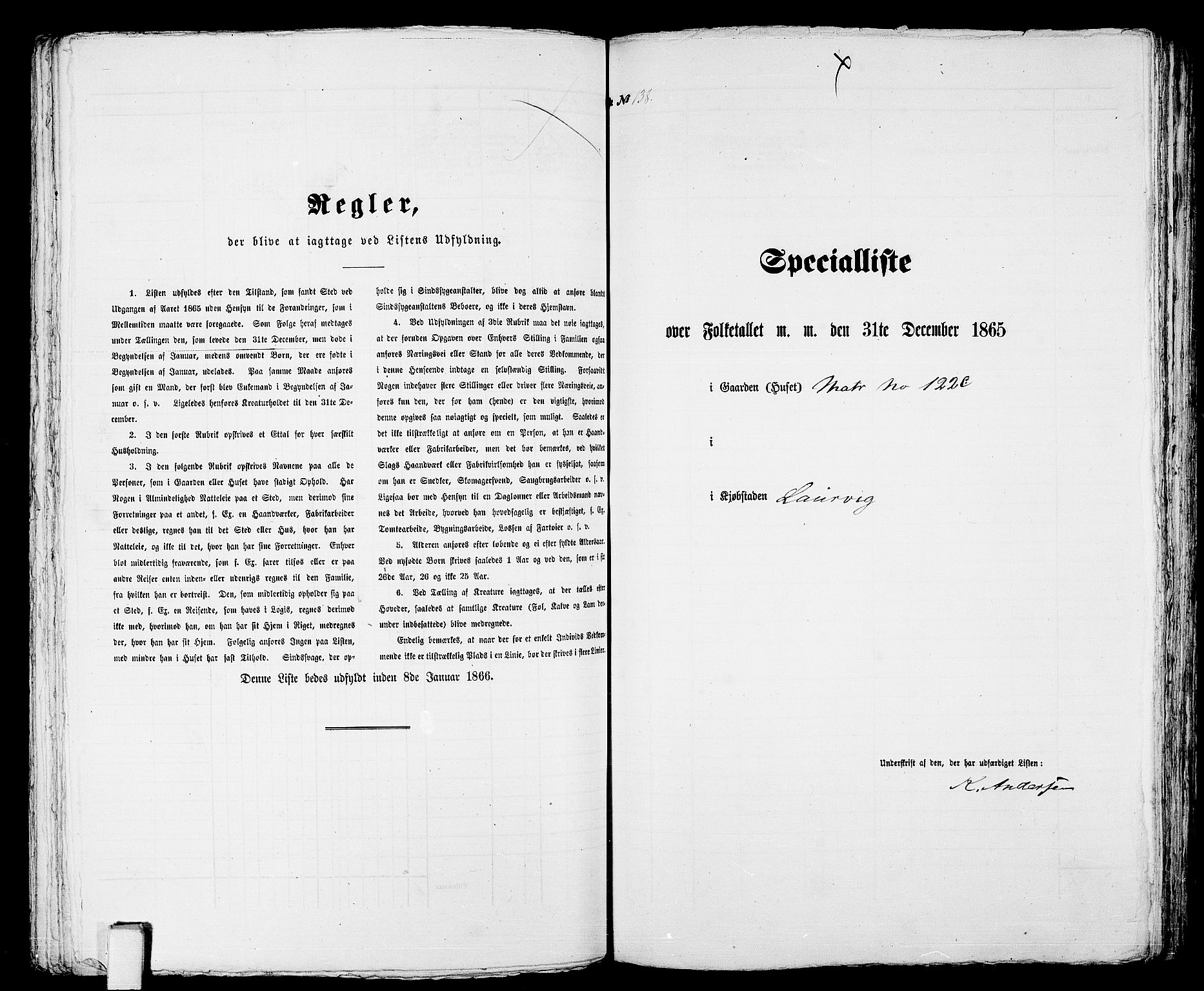 RA, Folketelling 1865 for 0707P Larvik prestegjeld, 1865, s. 289