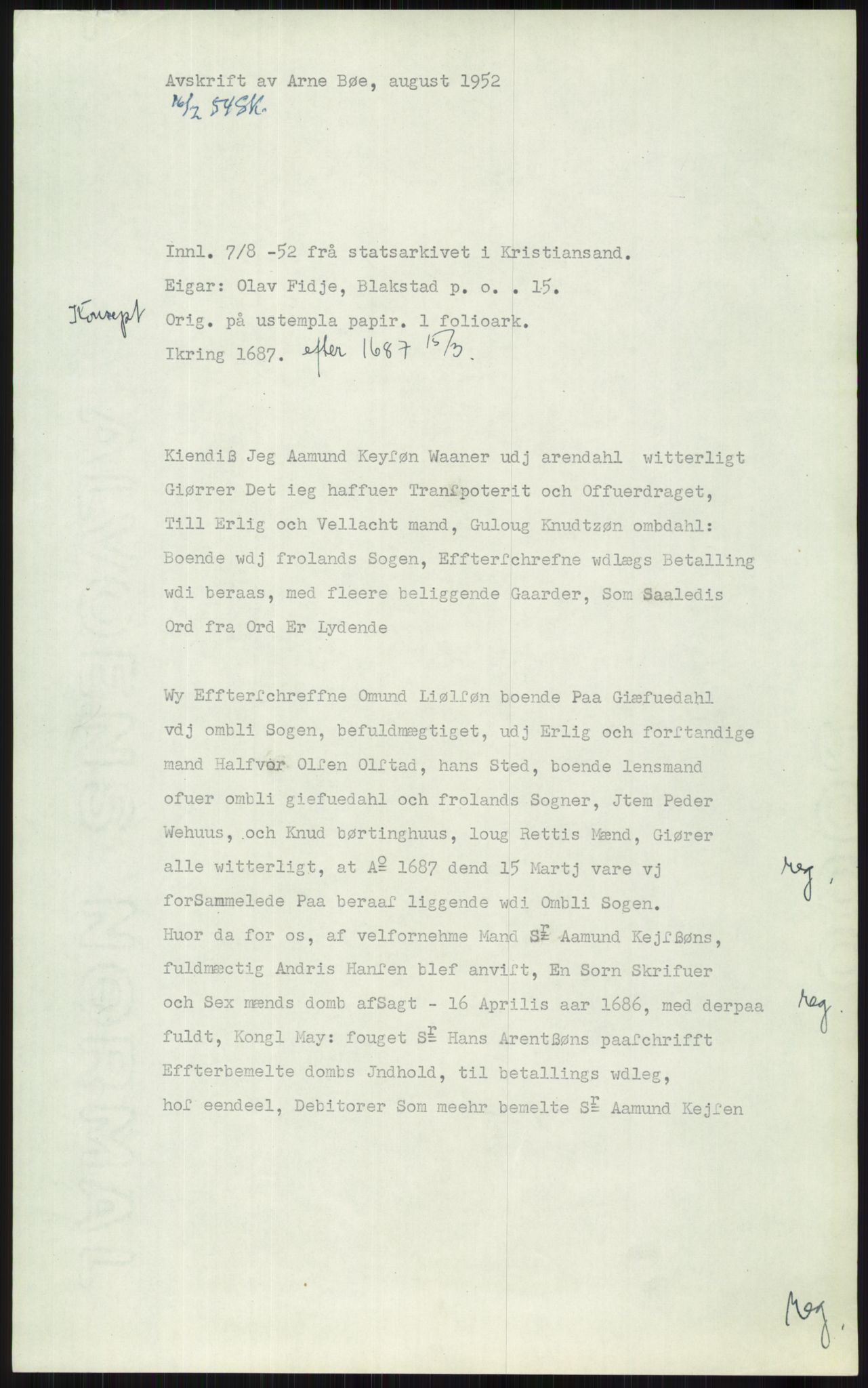 Samlinger til kildeutgivelse, Diplomavskriftsamlingen, AV/RA-EA-4053/H/Ha, s. 1897