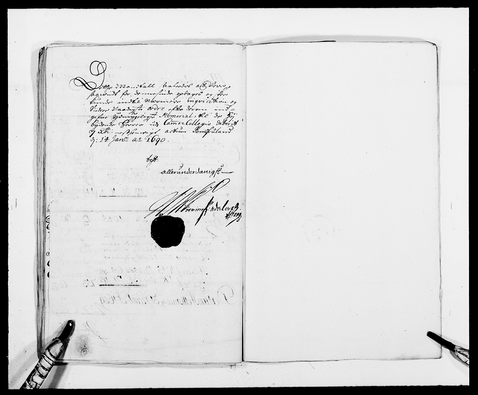 Rentekammeret inntil 1814, Reviderte regnskaper, Fogderegnskap, RA/EA-4092/R34/L2050: Fogderegnskap Bamble, 1688-1691, s. 323