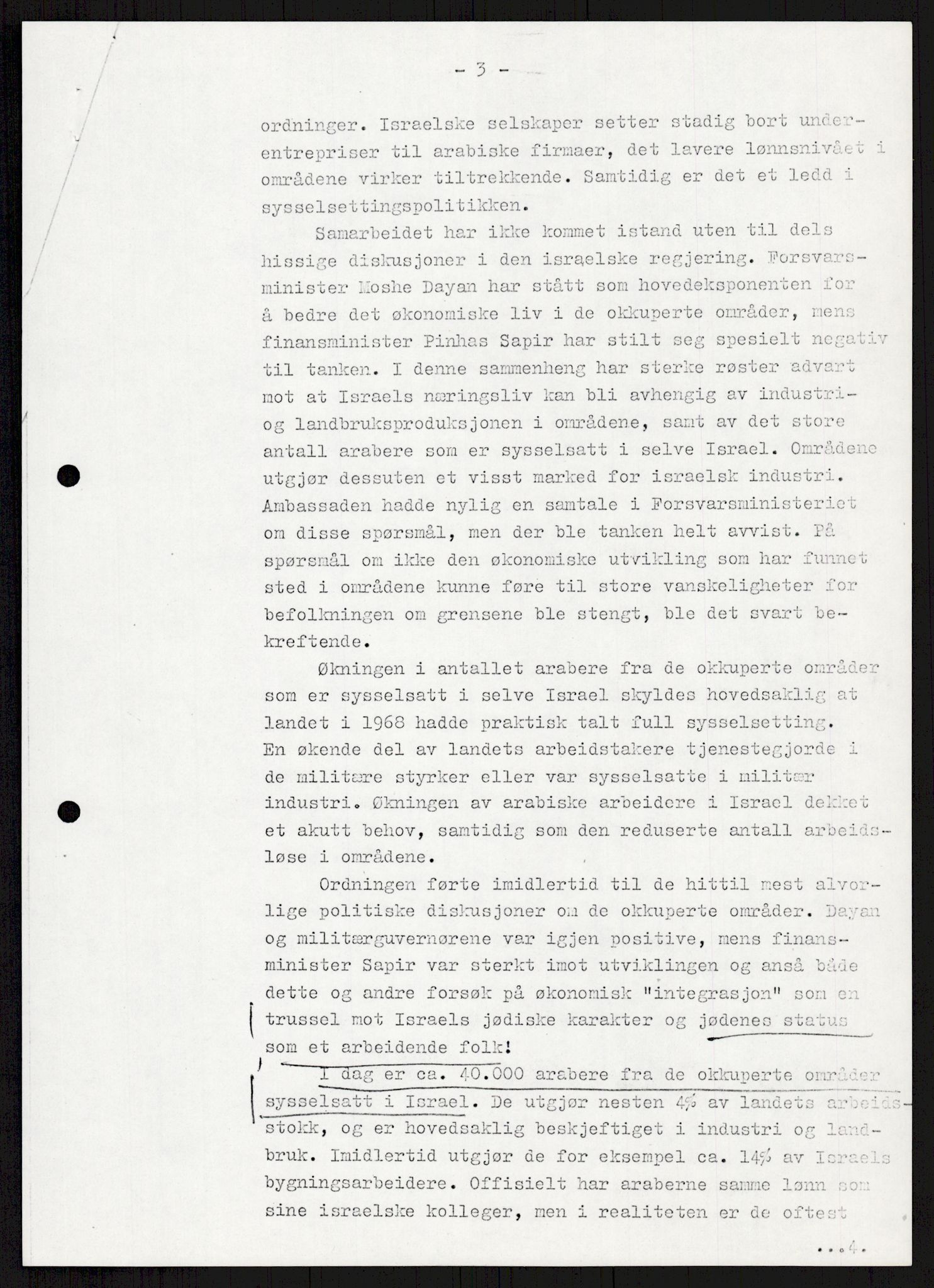 Utenriksdepartementet, hovedarkiv, AV/RA-S-6794/D/Db/Dba/L0776/0003: Verdenspolitikk. Fremmede staters politikk (G.L.) / Israel: Politikk (2 mapper), 1970-1972, s. 150