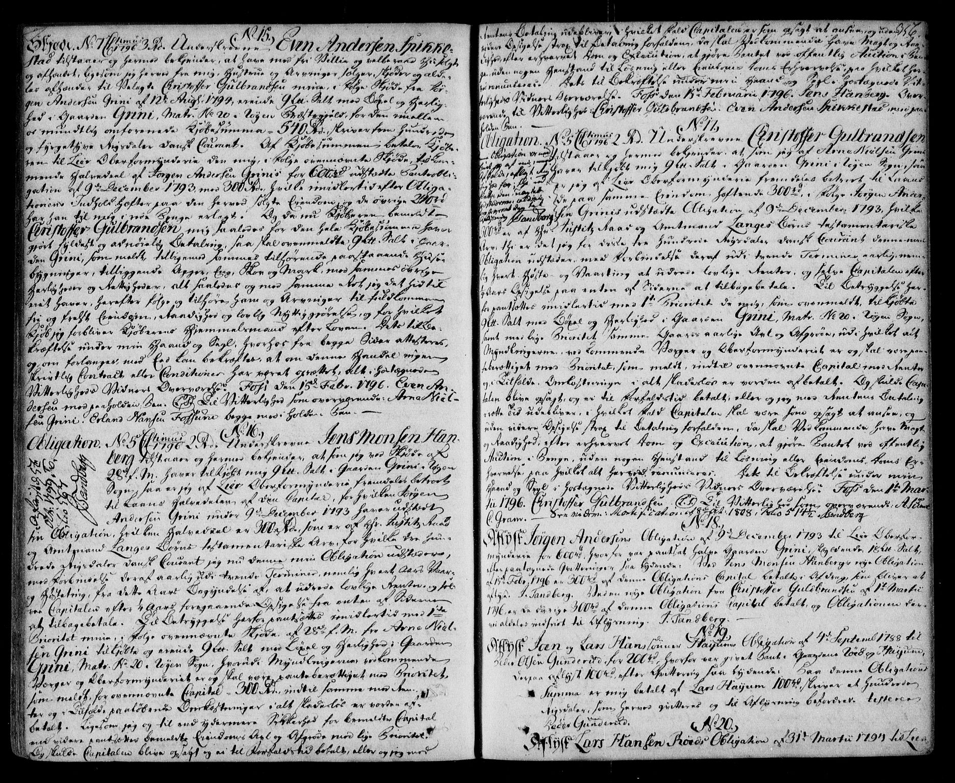 Lier, Røyken og Hurum sorenskriveri, AV/SAKO-A-89/G/Ga/Gaa/L0005: Pantebok nr. V, 1788-1801, s. 356