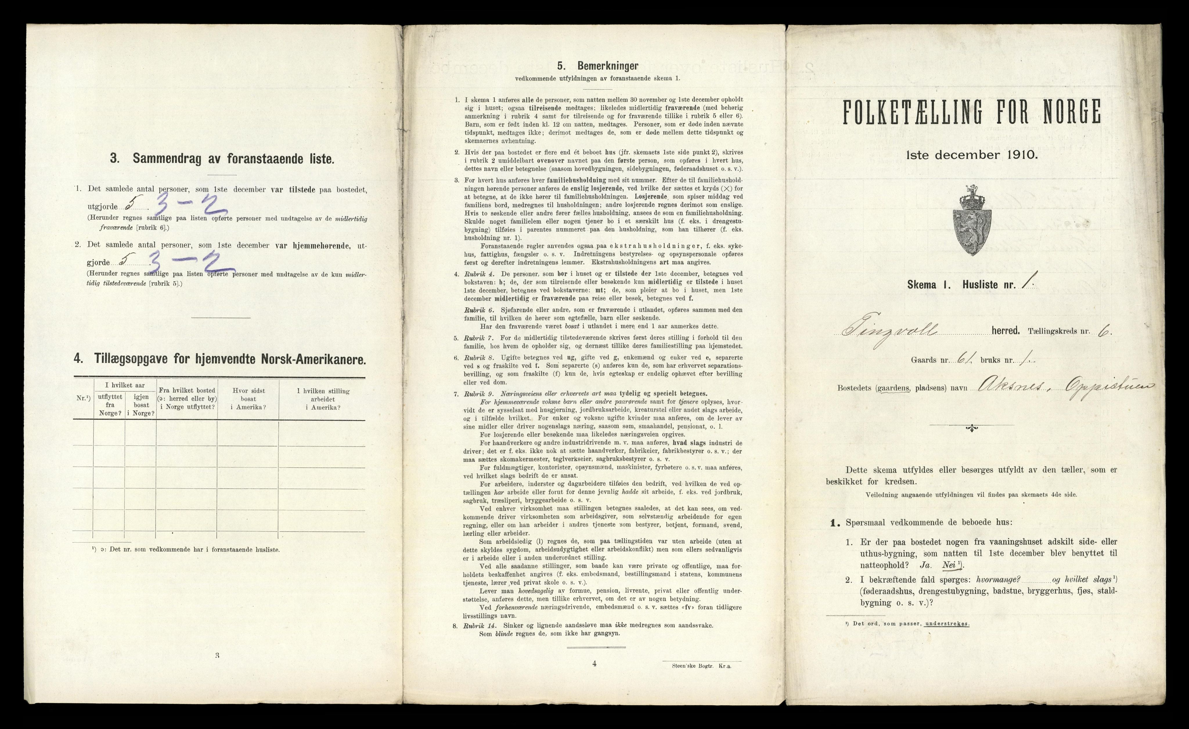 RA, Folketelling 1910 for 1560 Tingvoll herred, 1910, s. 599