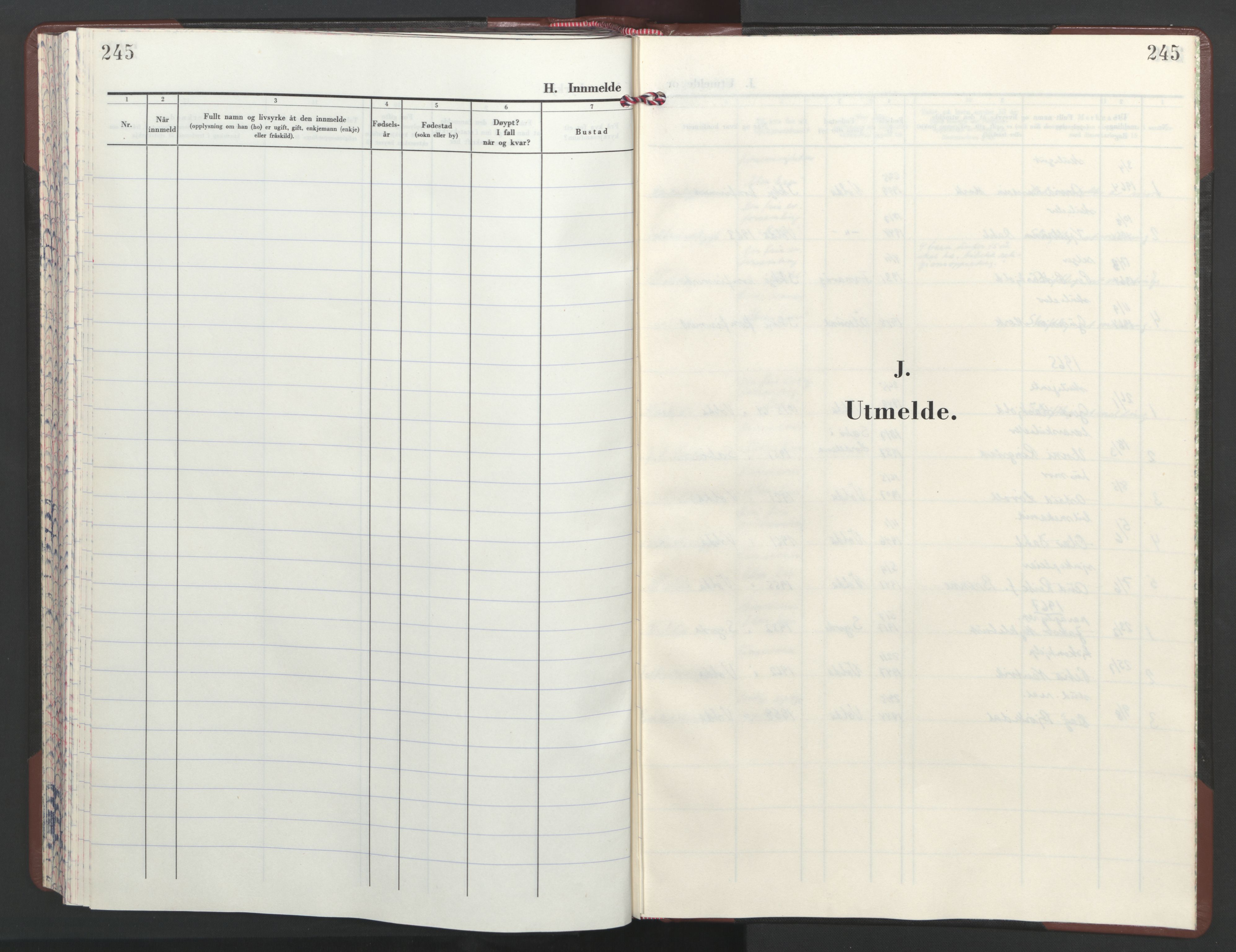 Ministerialprotokoller, klokkerbøker og fødselsregistre - Møre og Romsdal, SAT/A-1454/511/L0164: Klokkerbok nr. 511C10, 1964-1972, s. 245