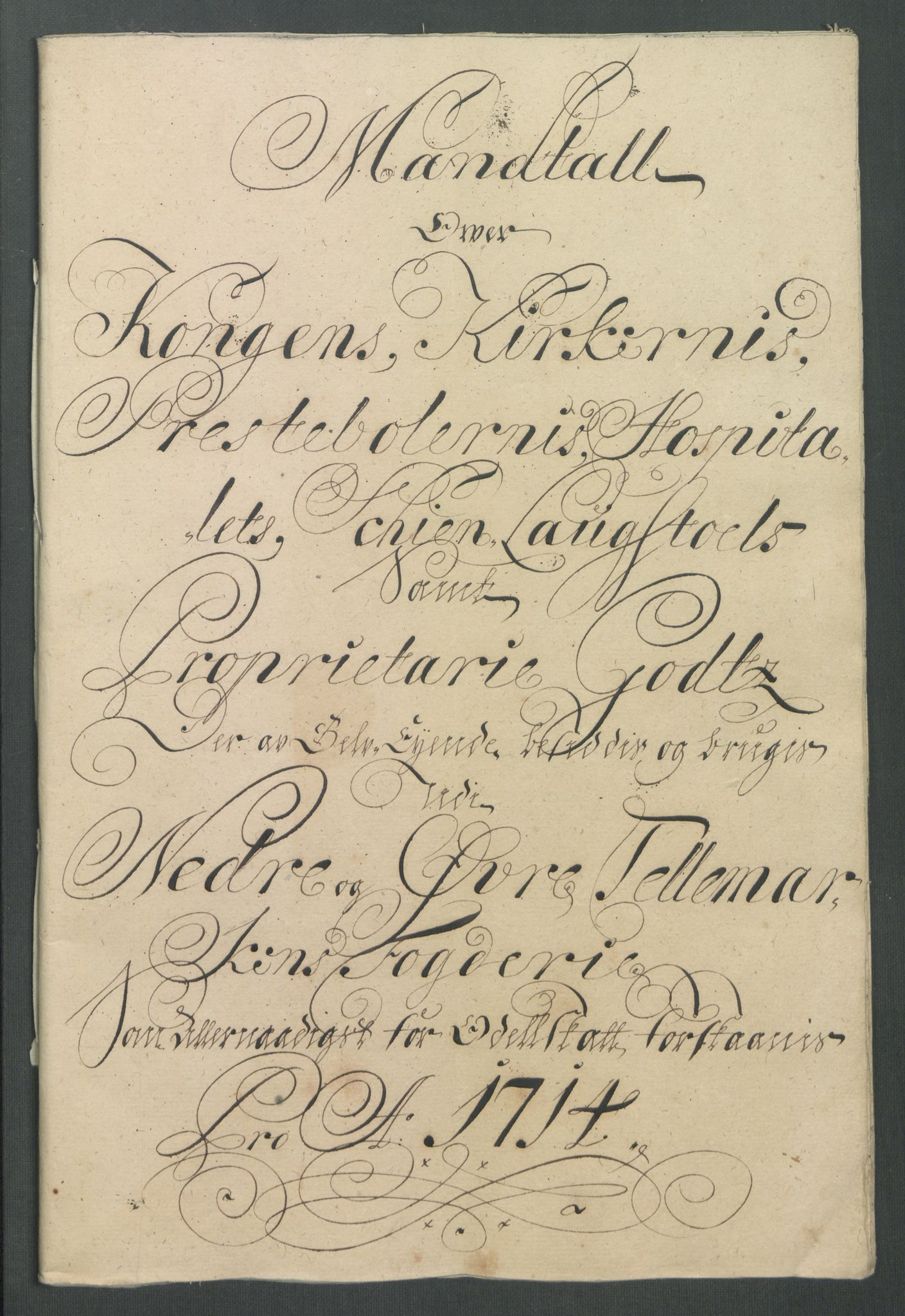 Rentekammeret inntil 1814, Reviderte regnskaper, Fogderegnskap, AV/RA-EA-4092/R36/L2126: Fogderegnskap Øvre og Nedre Telemark og Bamble, 1714, s. 282