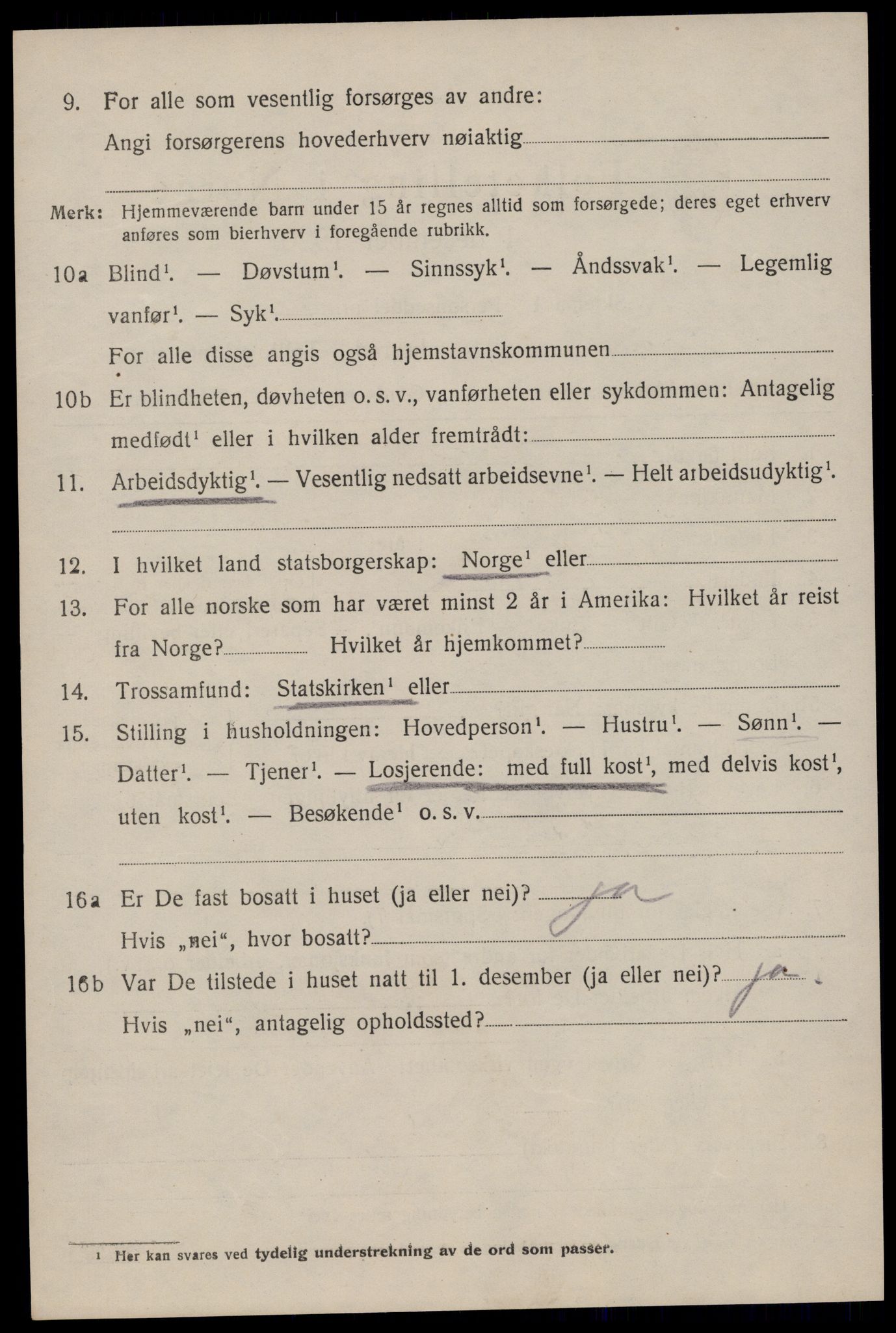 SAKO, Folketelling 1920 for 0826 Tinn herred, 1920, s. 3585