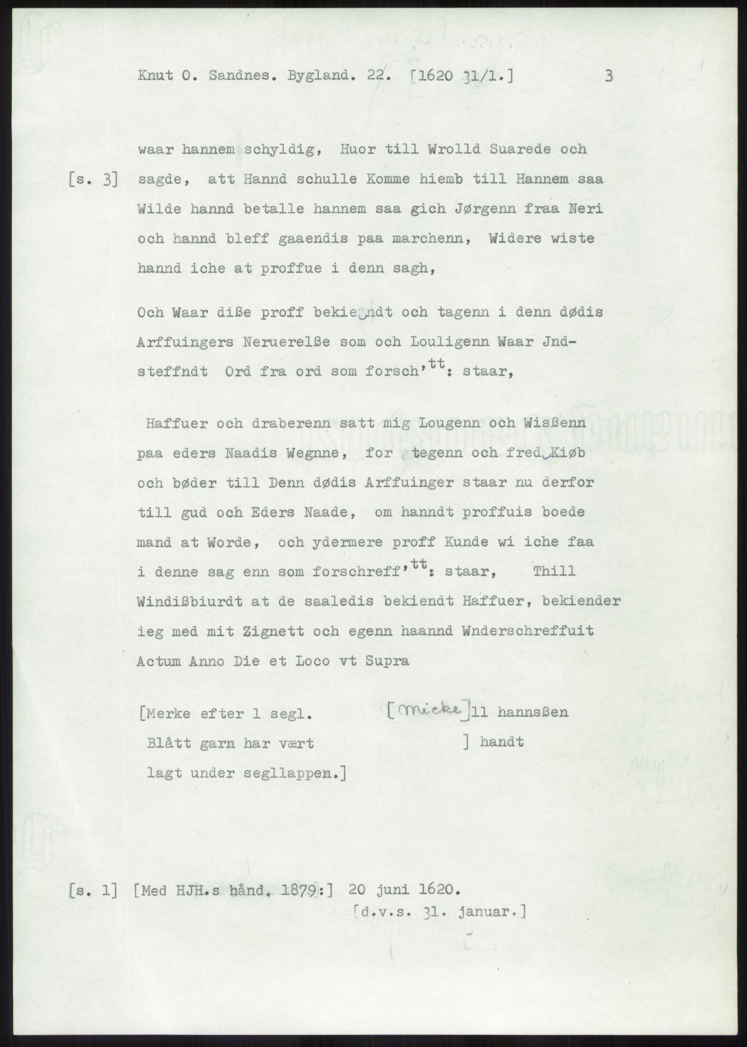 Samlinger til kildeutgivelse, Diplomavskriftsamlingen, RA/EA-4053/H/Ha, s. 1910