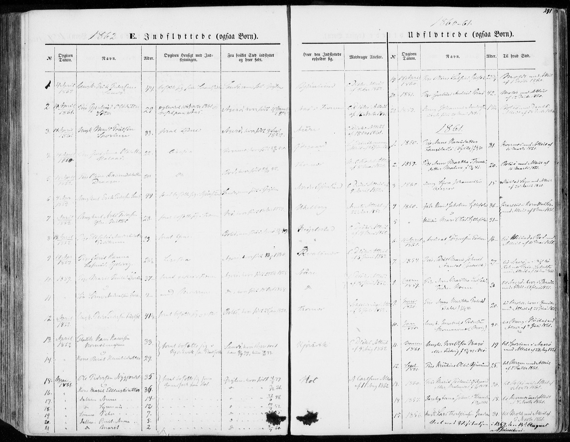 Ministerialprotokoller, klokkerbøker og fødselsregistre - Møre og Romsdal, AV/SAT-A-1454/565/L0748: Ministerialbok nr. 565A02, 1845-1872, s. 291